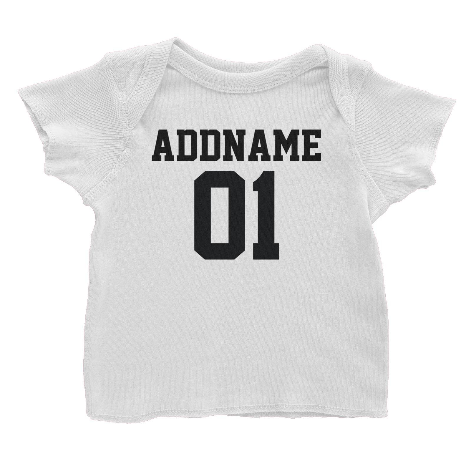 Matching Dog And Owner Add Name Add Number Baby T-Shirt