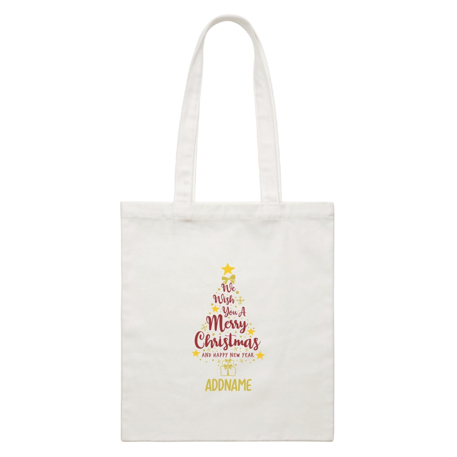 Xmas We Wish You A Merry Christmas and A Happy New Year Canvas Bag
