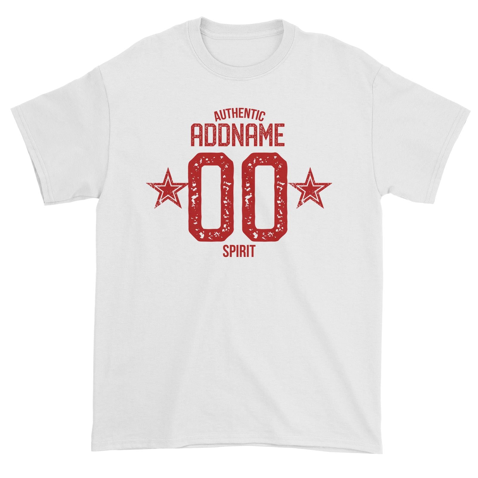 Authentic Spirit Personalizable with Name and Number Star Unisex T-Shirt