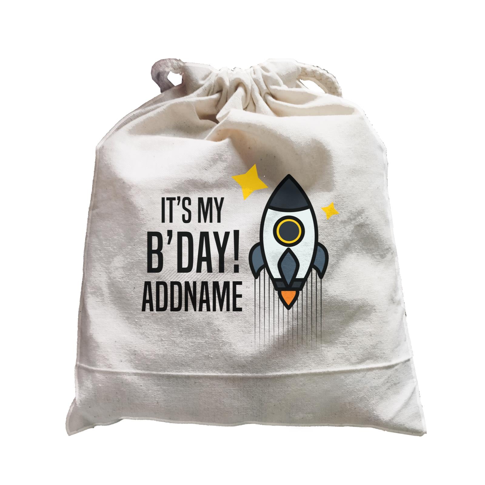 Birthday Flying Rocket To Galaxy It's My B'day Addname Satchel