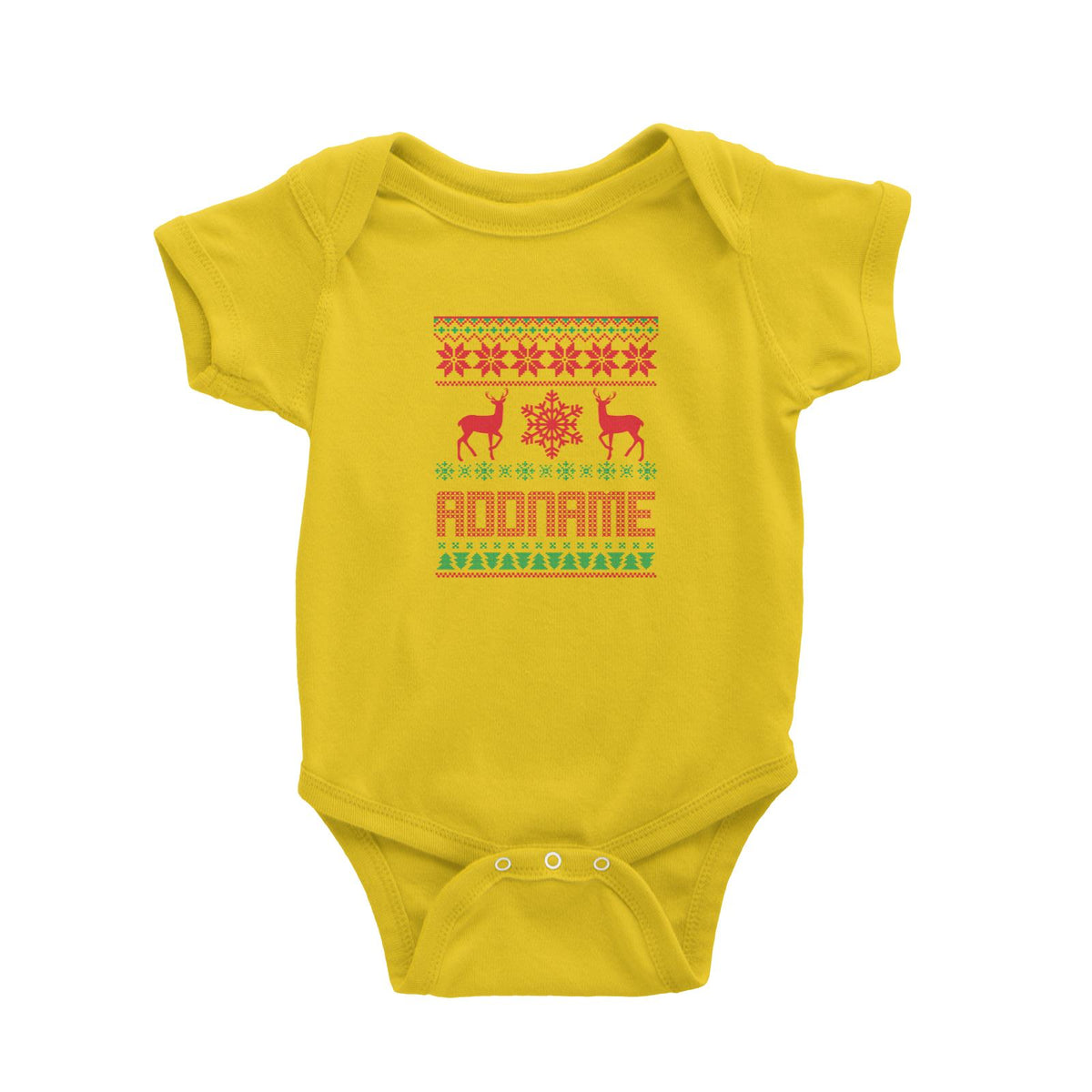 Christmas Series Sweater with Deer Baby Romper