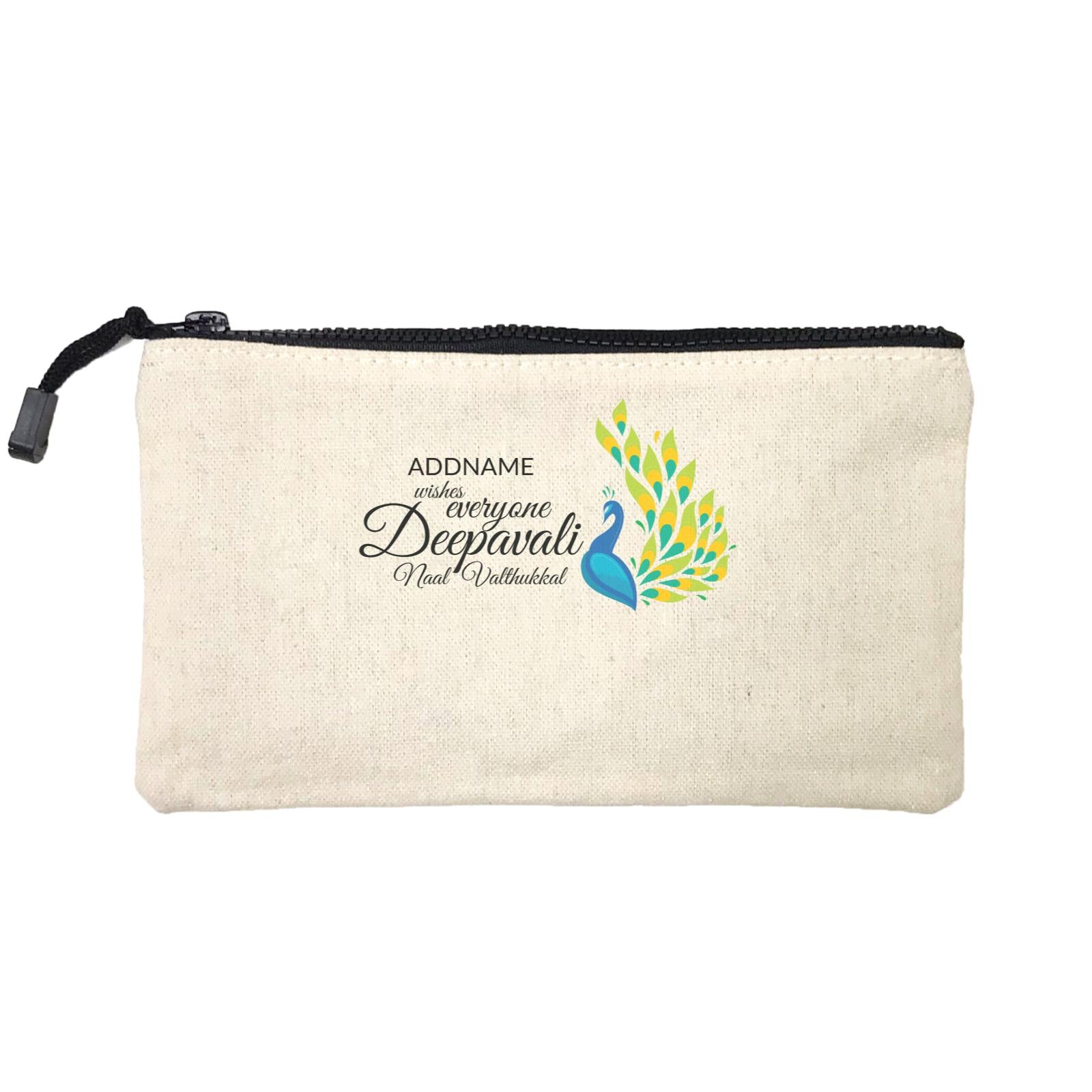 Deepavali Peacock Wishes everyone Deepavali Naal Valthukkal Addname Mini Accessories Stationery Pouch
