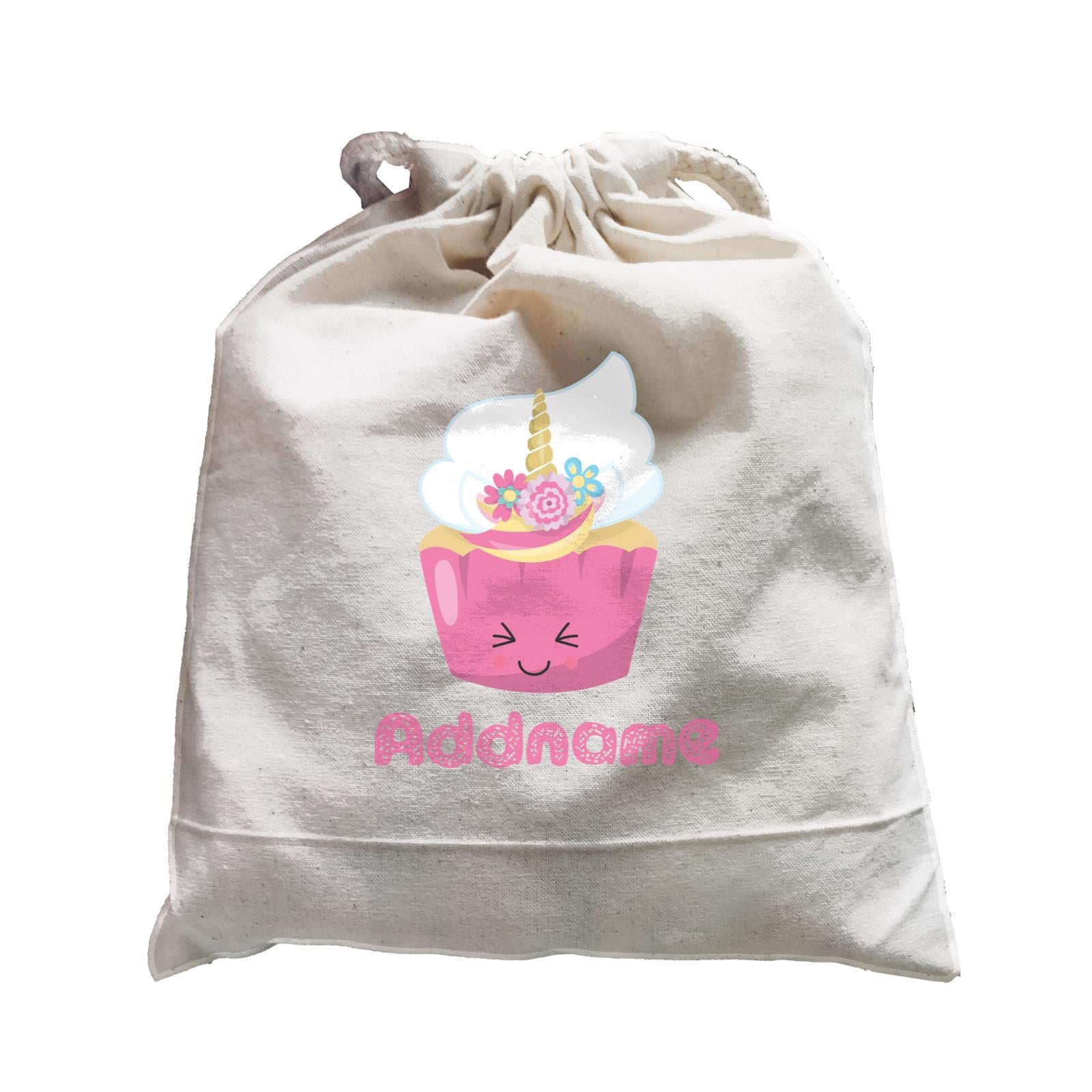 Magical Sweets Pink Cupcake Eyes Closed Addname Satchel