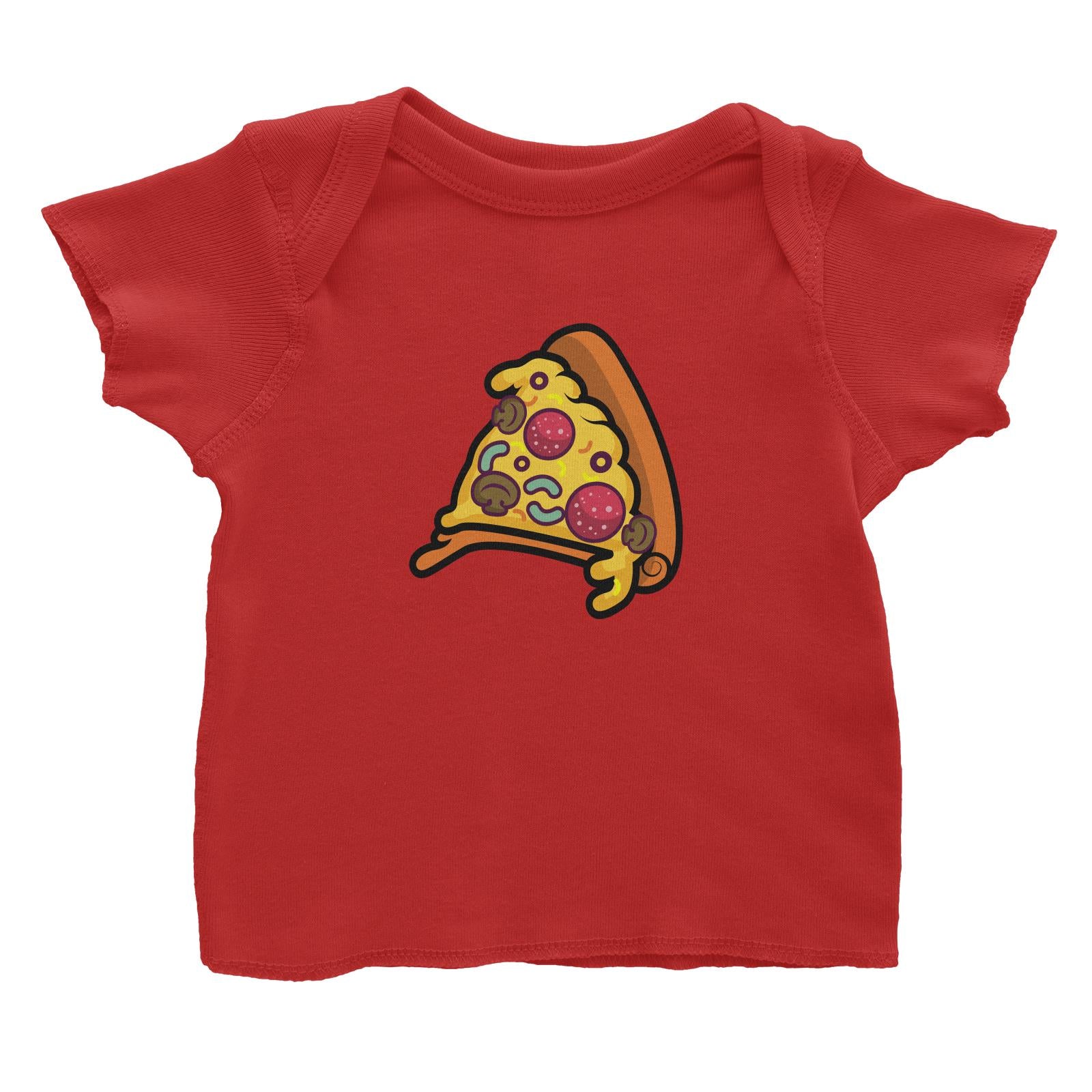 Fast Food Pizza Slice Baby T-Shirt  Matching Family Comic Cartoon
