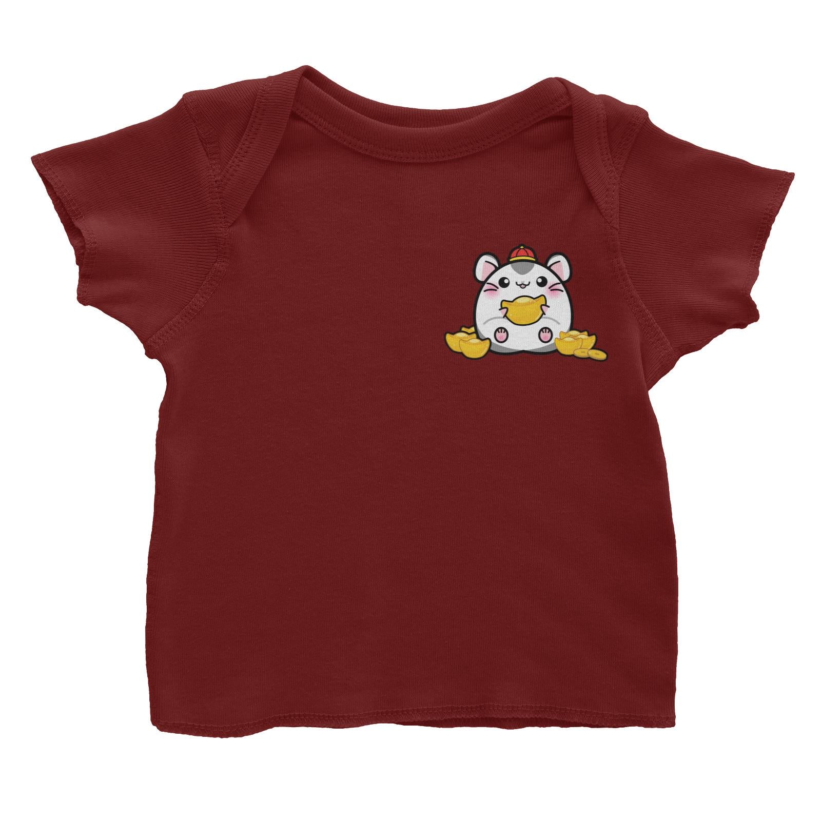Prosperous Pocket Mouse Series Golden Jim Wishes Happy Prosperity Baby T-Shirt
