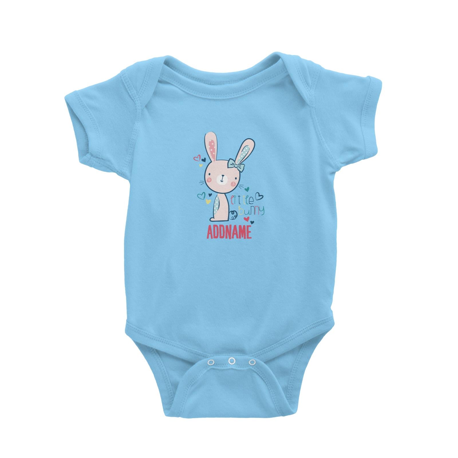 Cool Vibrant Series Cute Little Bunny Addname Baby Romper