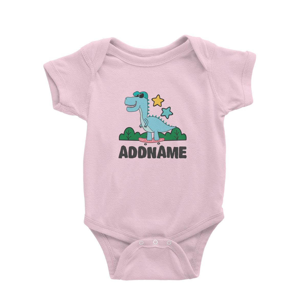 Super Cute Dinosaur Blue Skater Baby Romper