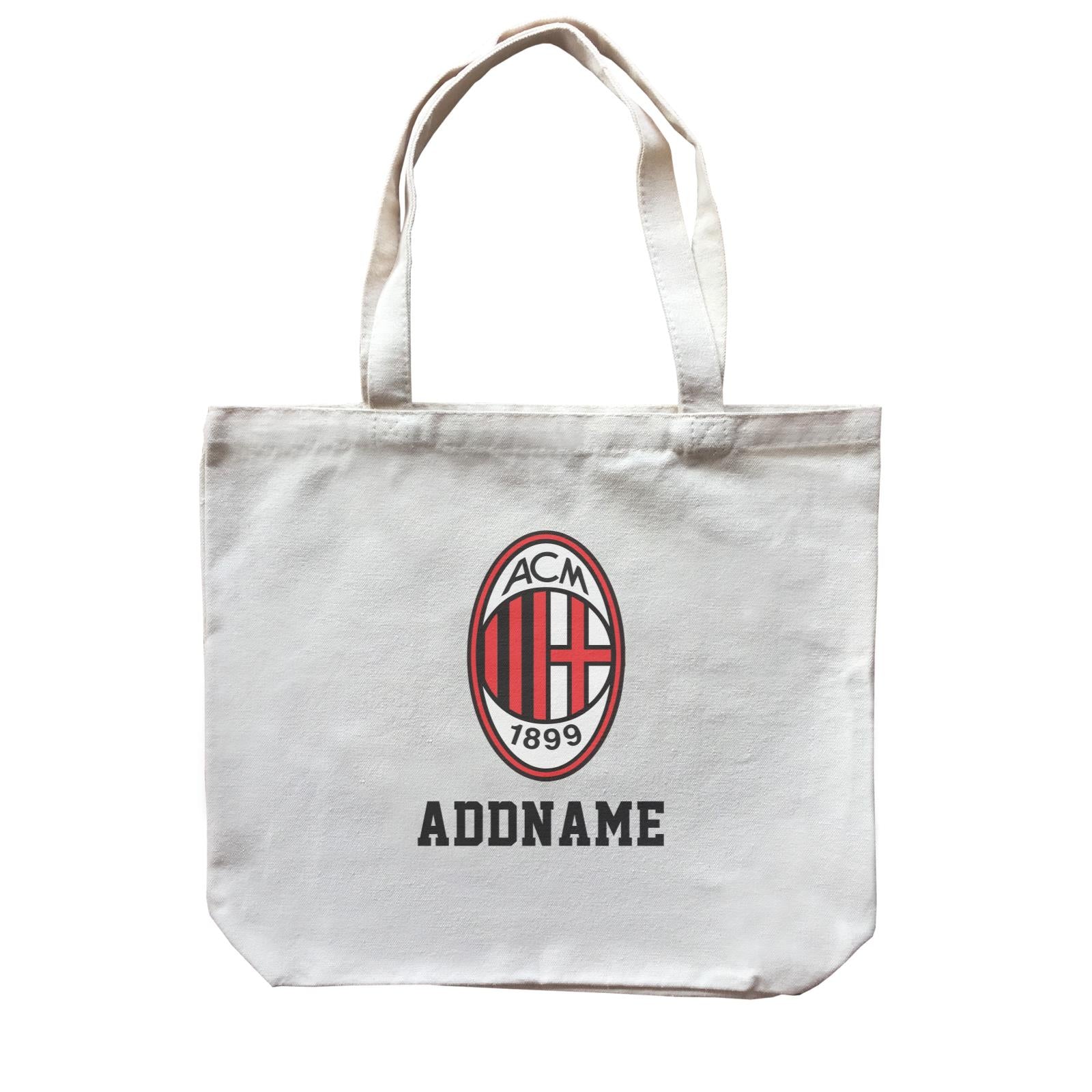 AC Milan Football Logo Addname Canvas Bag