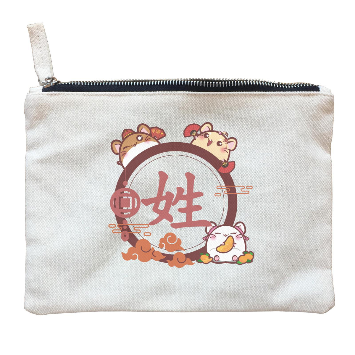Prosperous Mouse Series Hamster Emblem Accessories Zipper Pouch