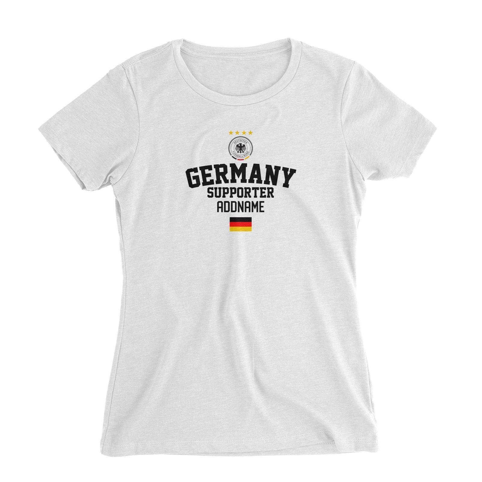Germany Supporter World Cup Addname Women's Slim Fit T-Shirt