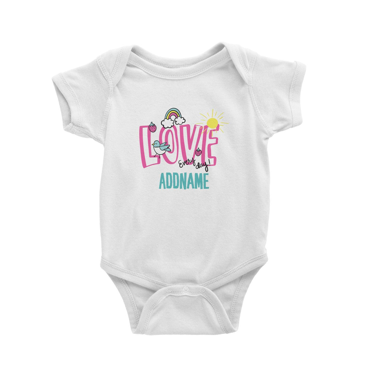 Cool Vibrant Series Love Every Day Addname Baby Romper