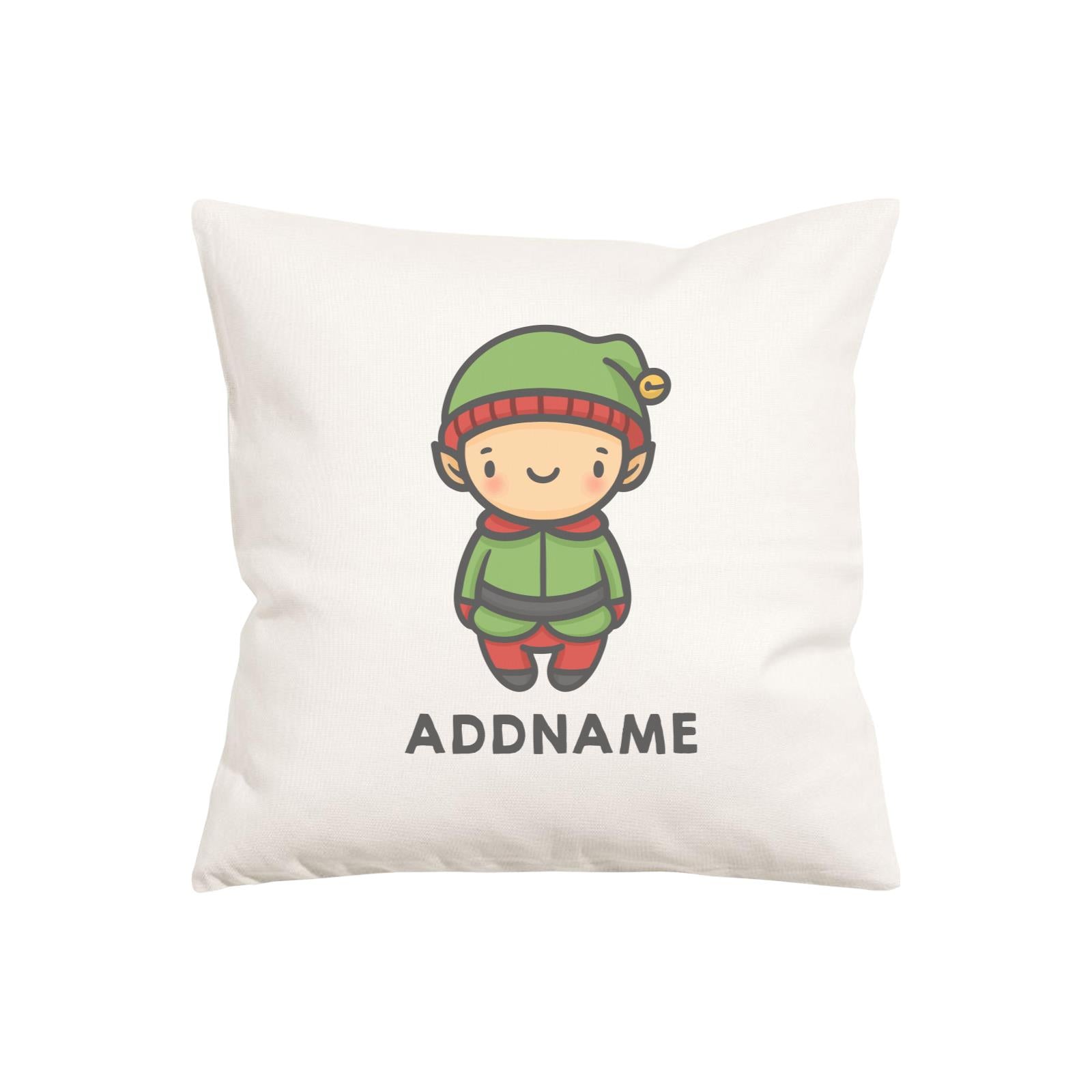 Xmas Cute Elf Addname Pillow Cushion