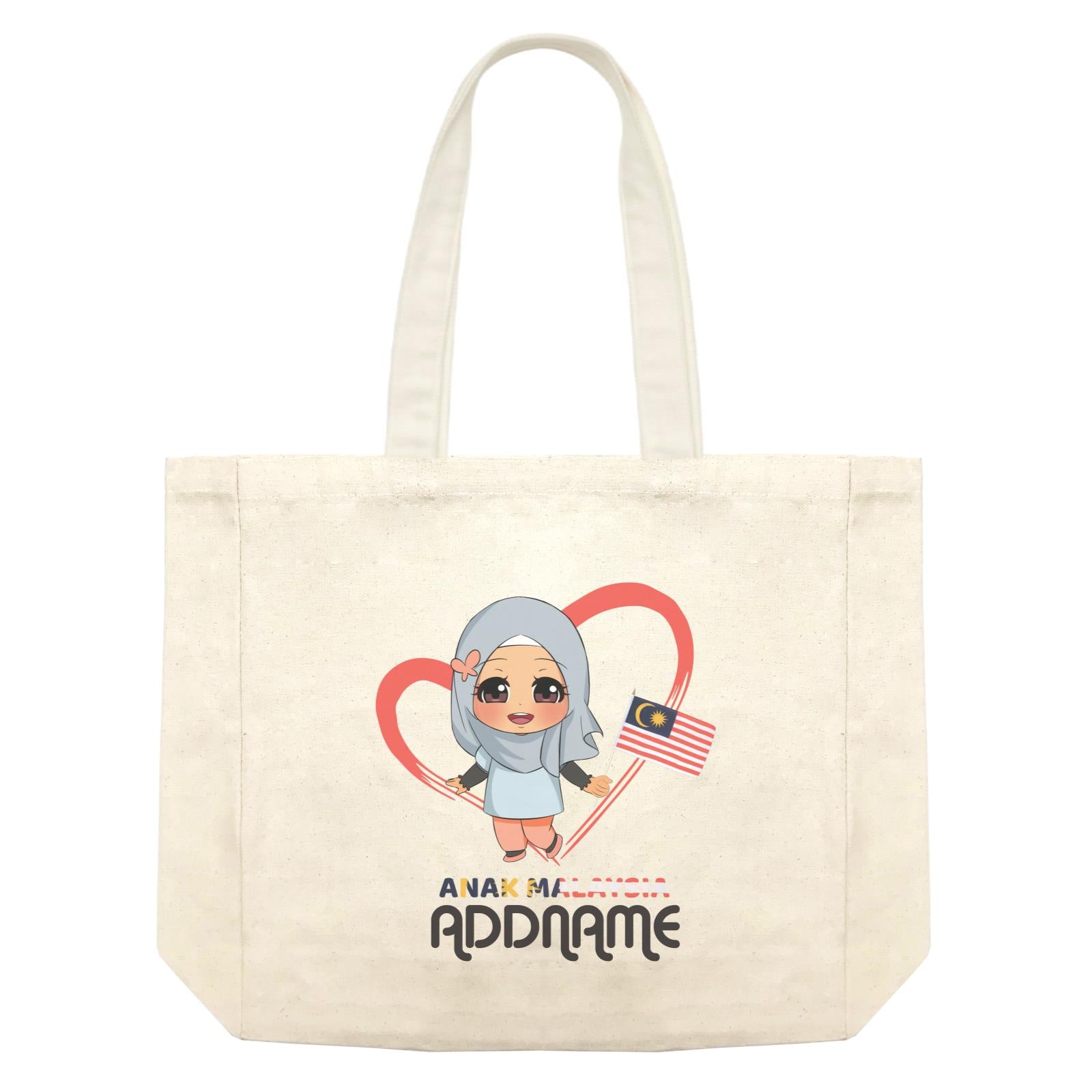 Merdeka Series Anak Malaysia Love Malay Girl Addname Shopping Bag