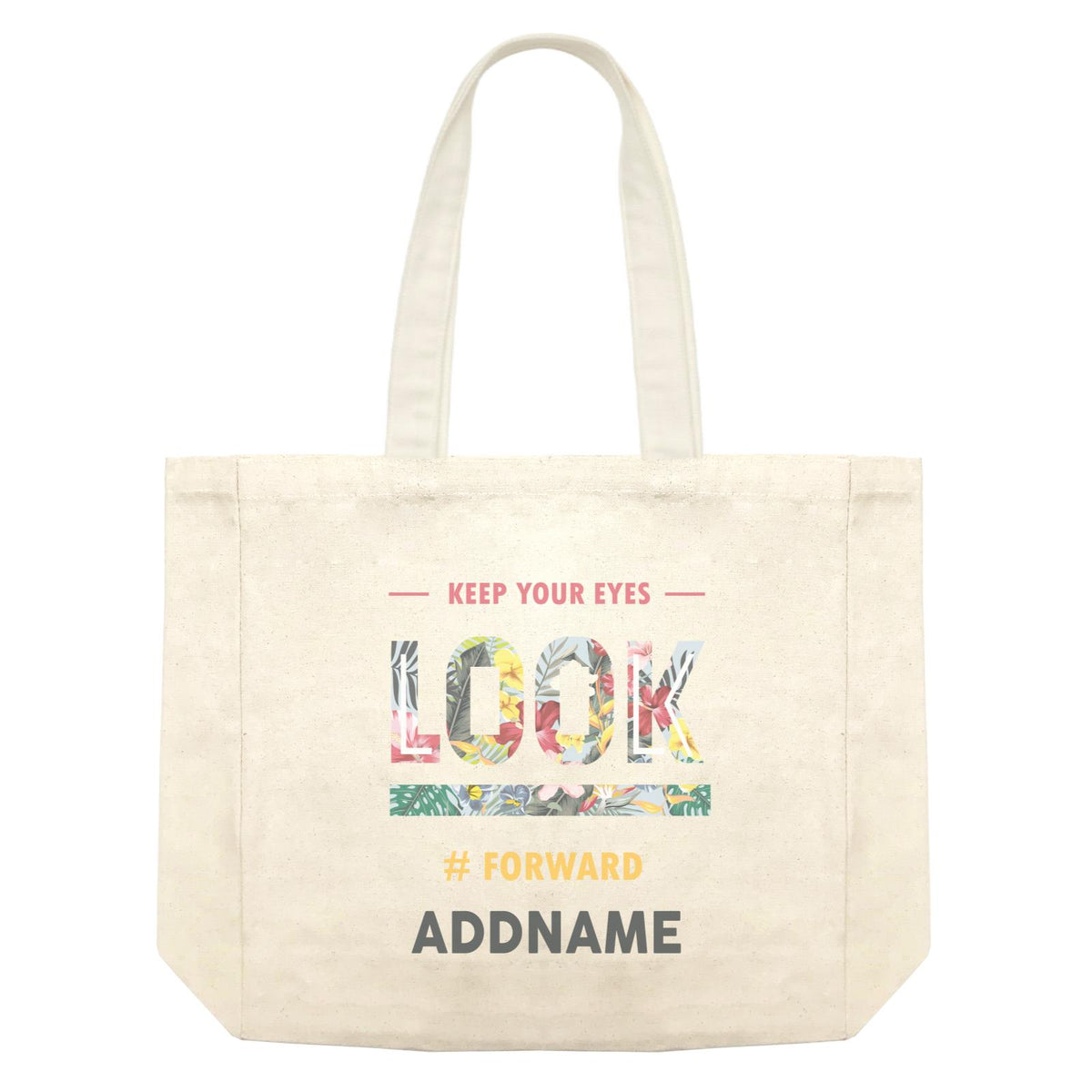 Summer Tropical Plants Keep Your Eyes Look Forward With Addname Shopping Bag