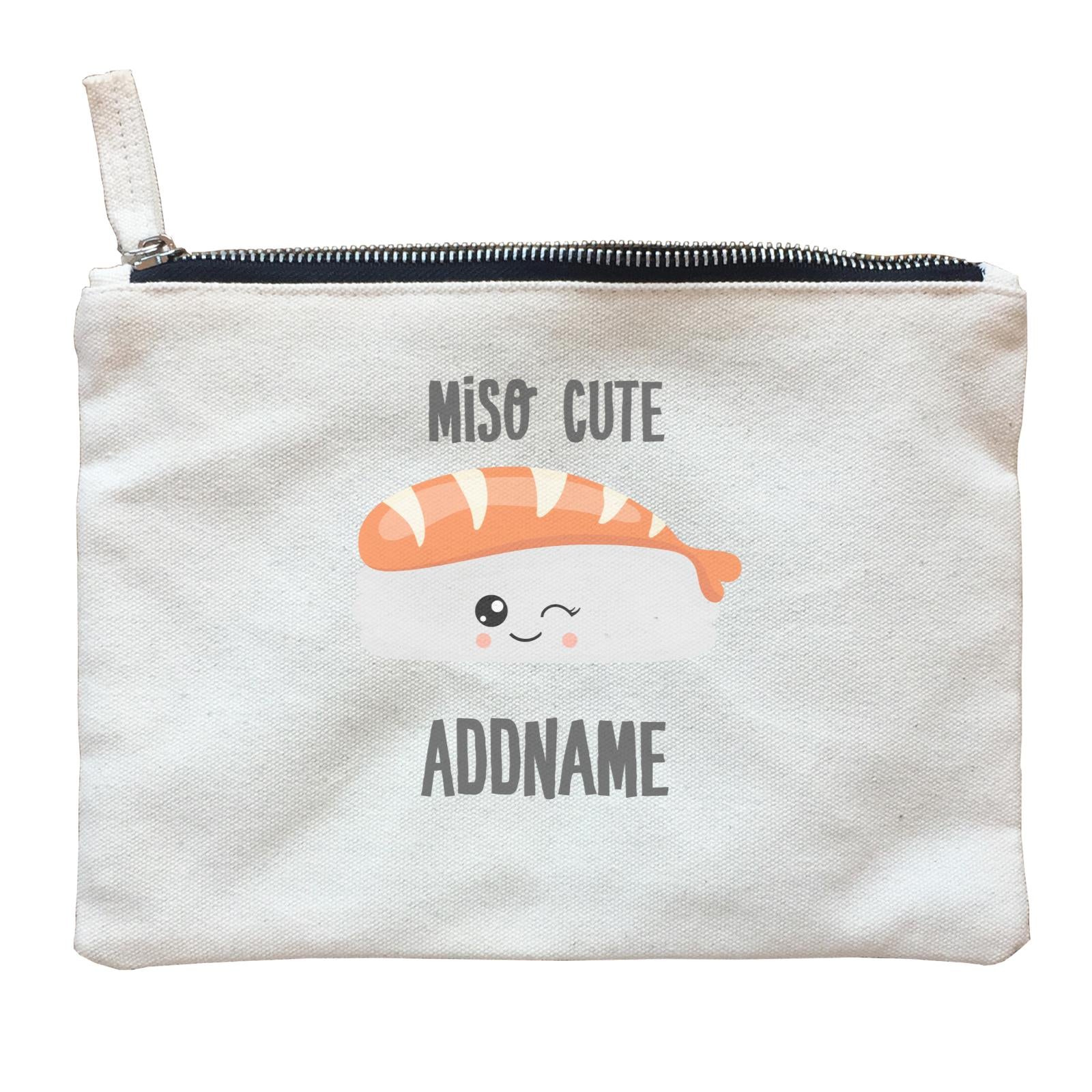 Miso Cute Salmon Sushi Addname Zipper Pouch