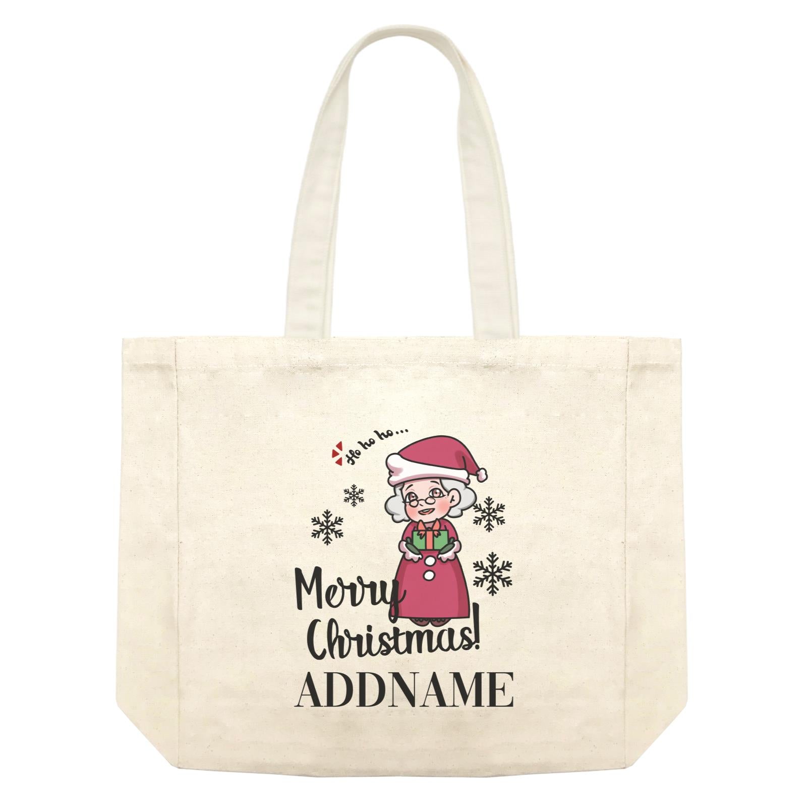 Xmas Christmas Chibi Family Santa Grandma Wishes Merry Christmas Shopping Bag