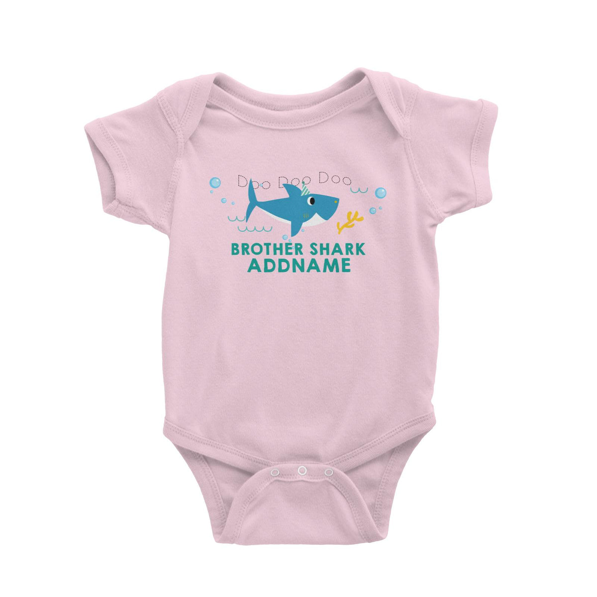Brother Shark Birthday Theme Addname Baby Romper