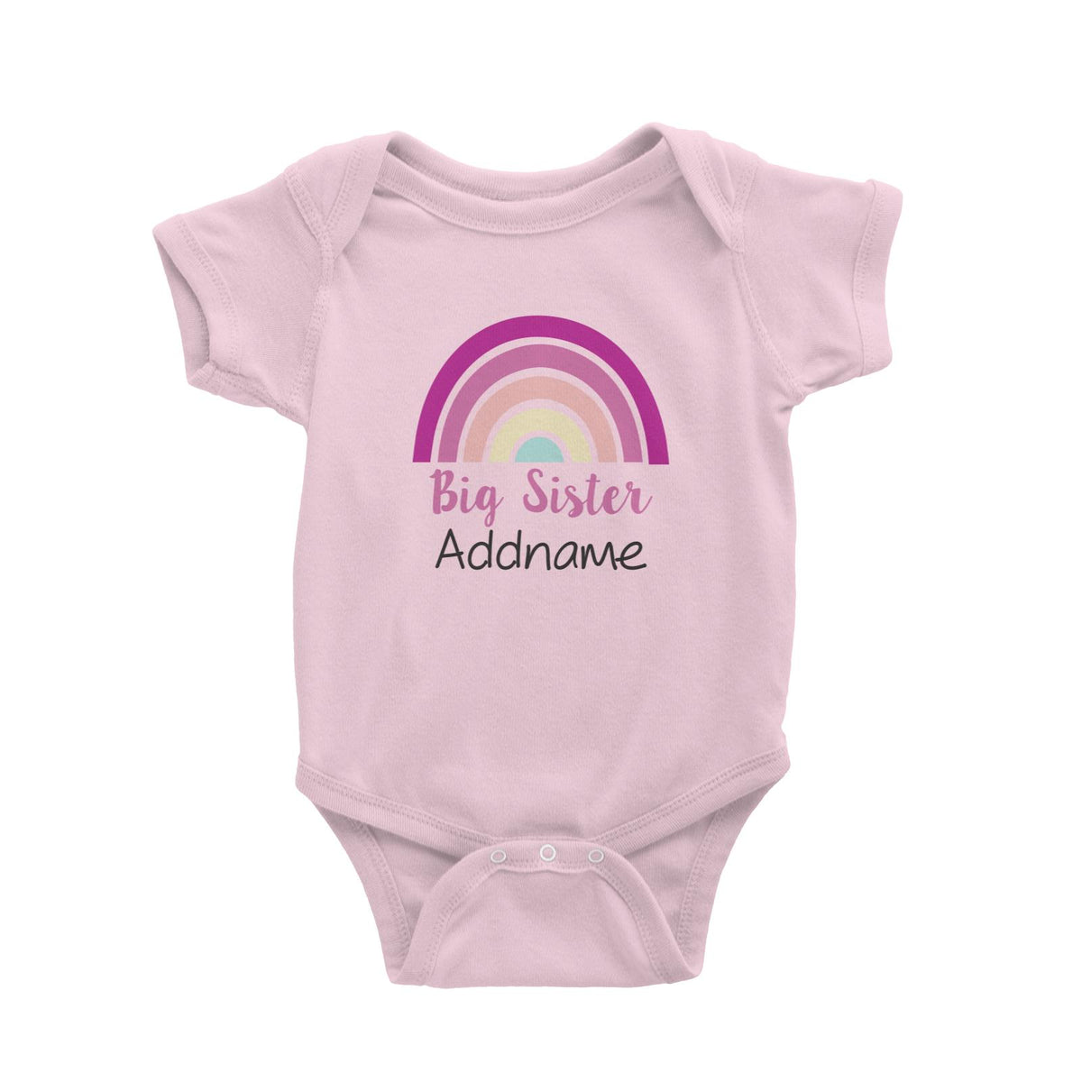 Colourful Rainbow Big Sister Baby Romper