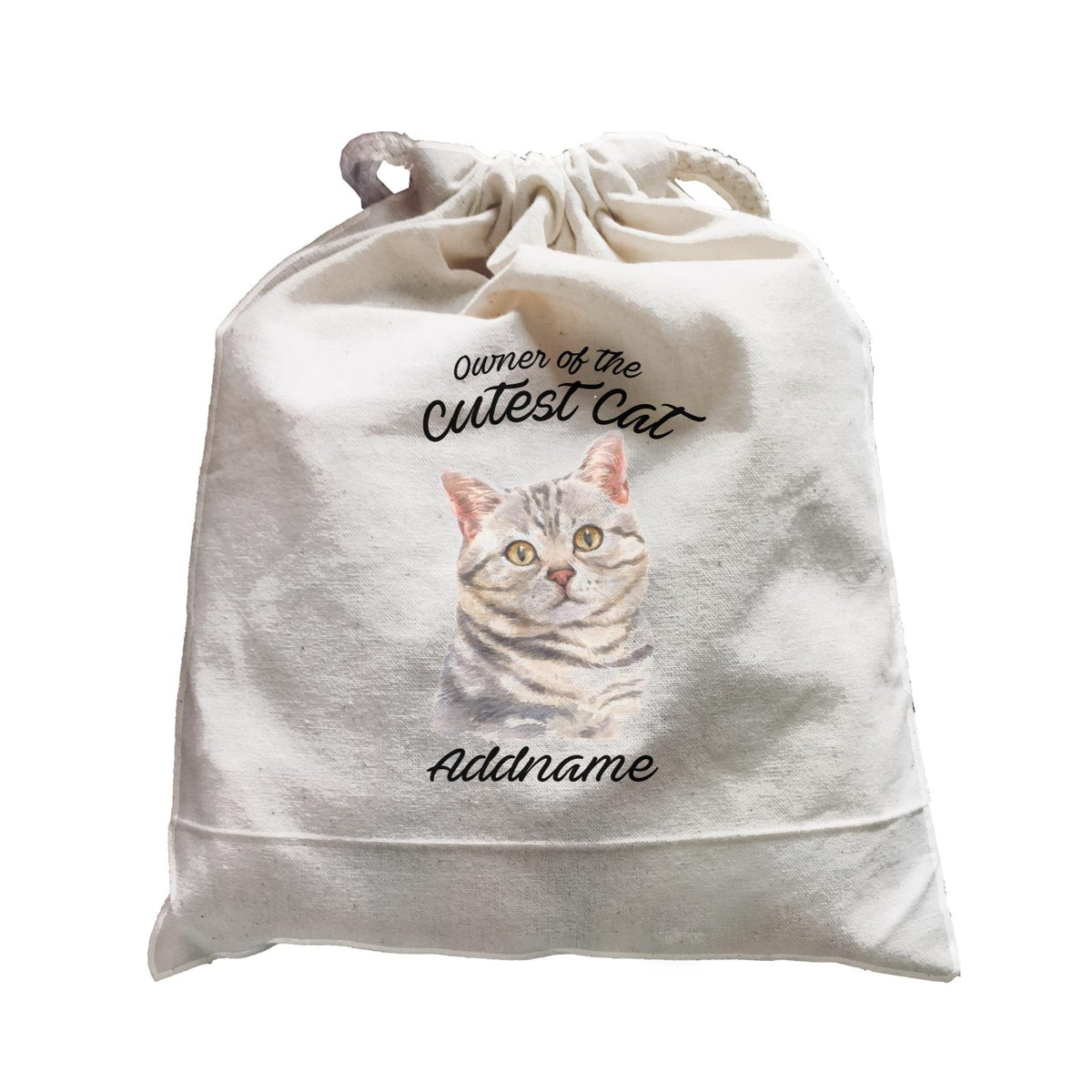 Watercolor Owner Of The Cutest Cat Grey American Shorthair Addname Satchel