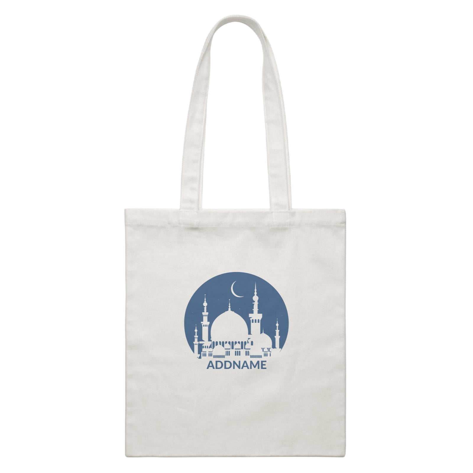 Mosque Moon White Canvas Bag