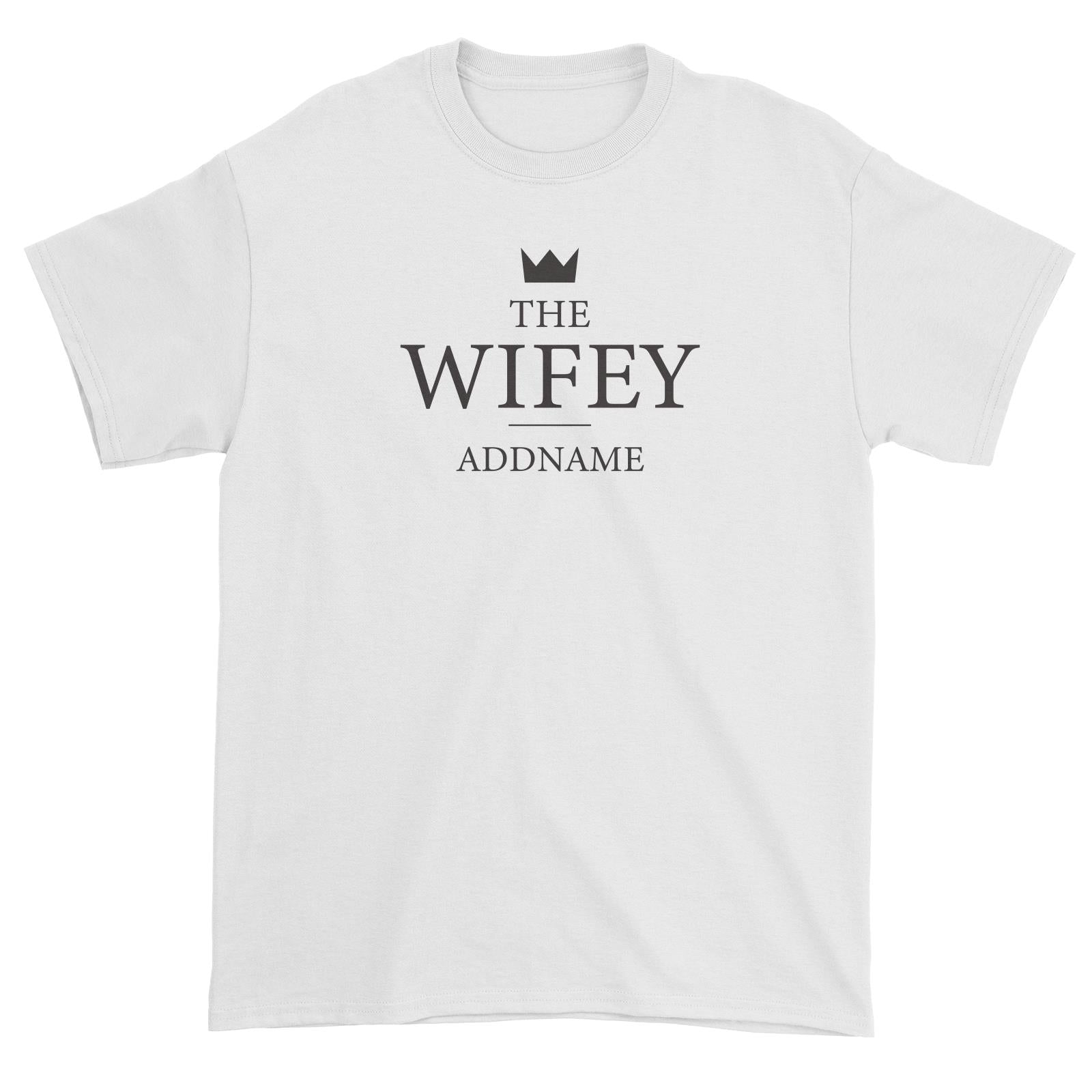 Valentine's Minimal Wifey Addname Unisex T-Shirt