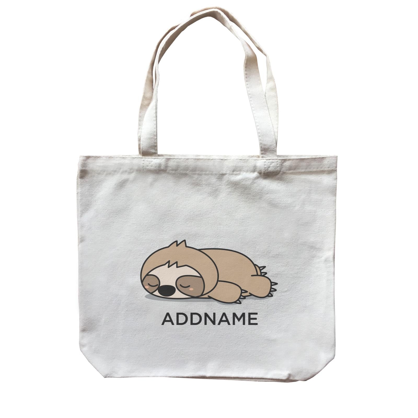 Lazy Sloth Addname Canvas Bag