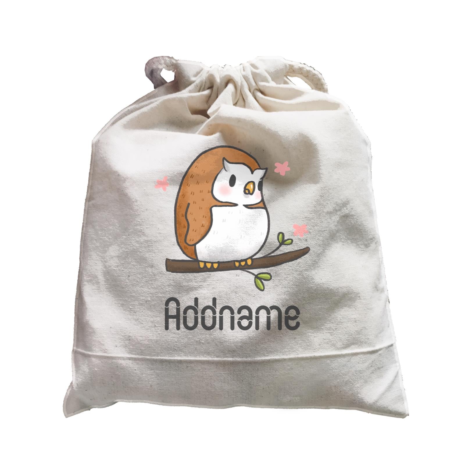 Cute Hand Drawn Style Owl Addname Satchel