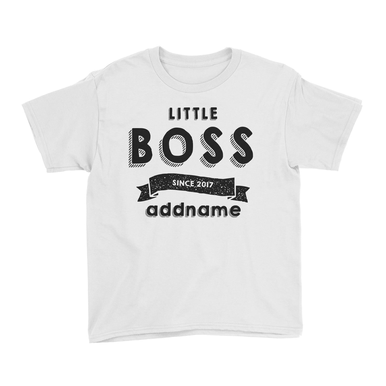 Little Boss Since 2017 White Kid's T-Shirt