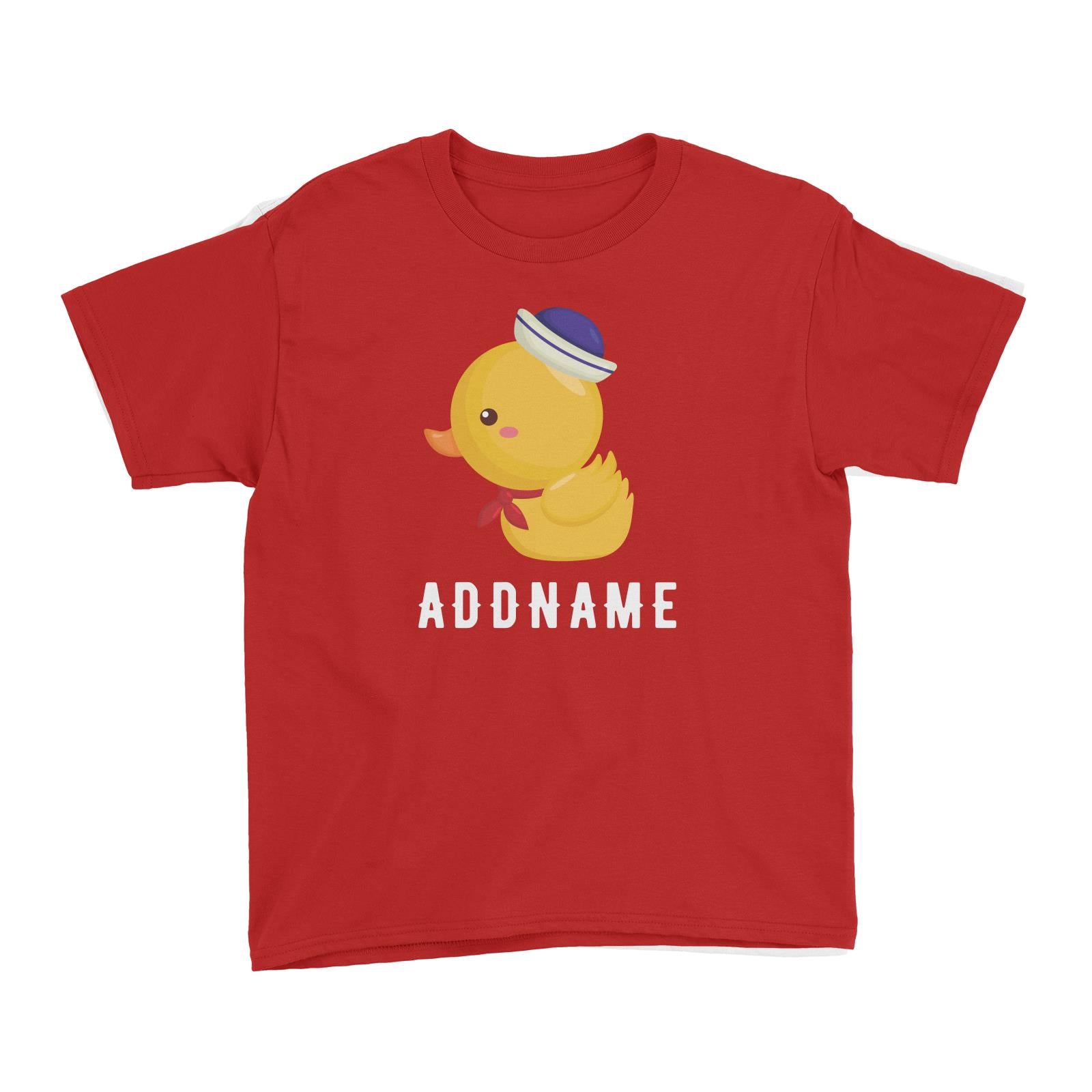 Birthday Sailor Baby Duck Addname Kid's T-Shirt