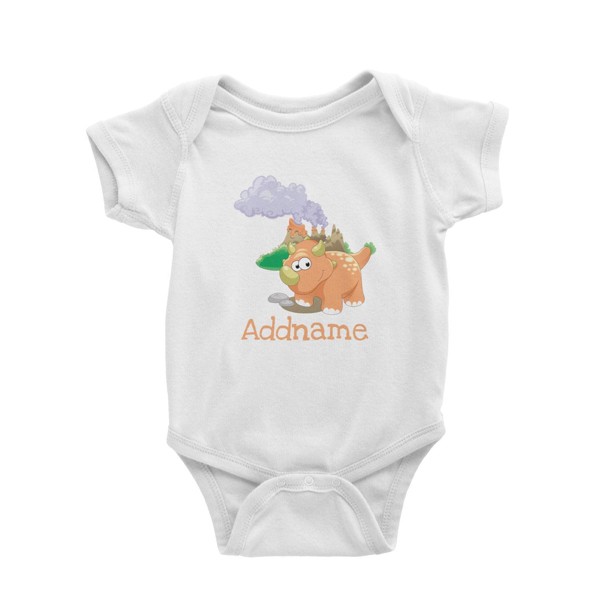 Dinosaurs Triceratop Addname Baby Romper