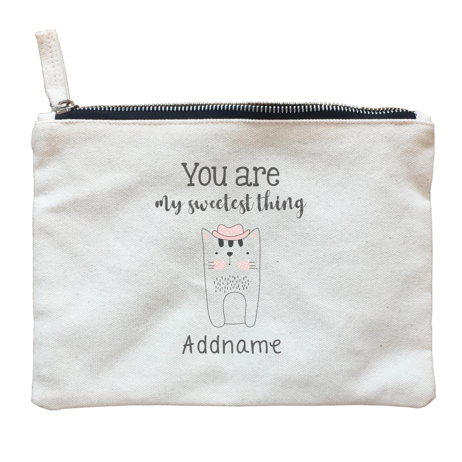 Cute Animals and Friends Series 2 Cat You Are My Sweetest Things Addname Zipper Pouch