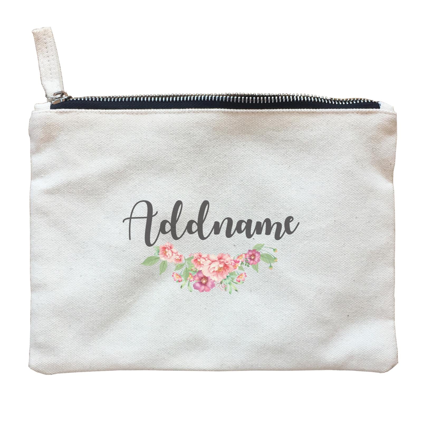 Bridesmaid Floral Sweet Coral Flower Addname Accessories Zipper Pouch