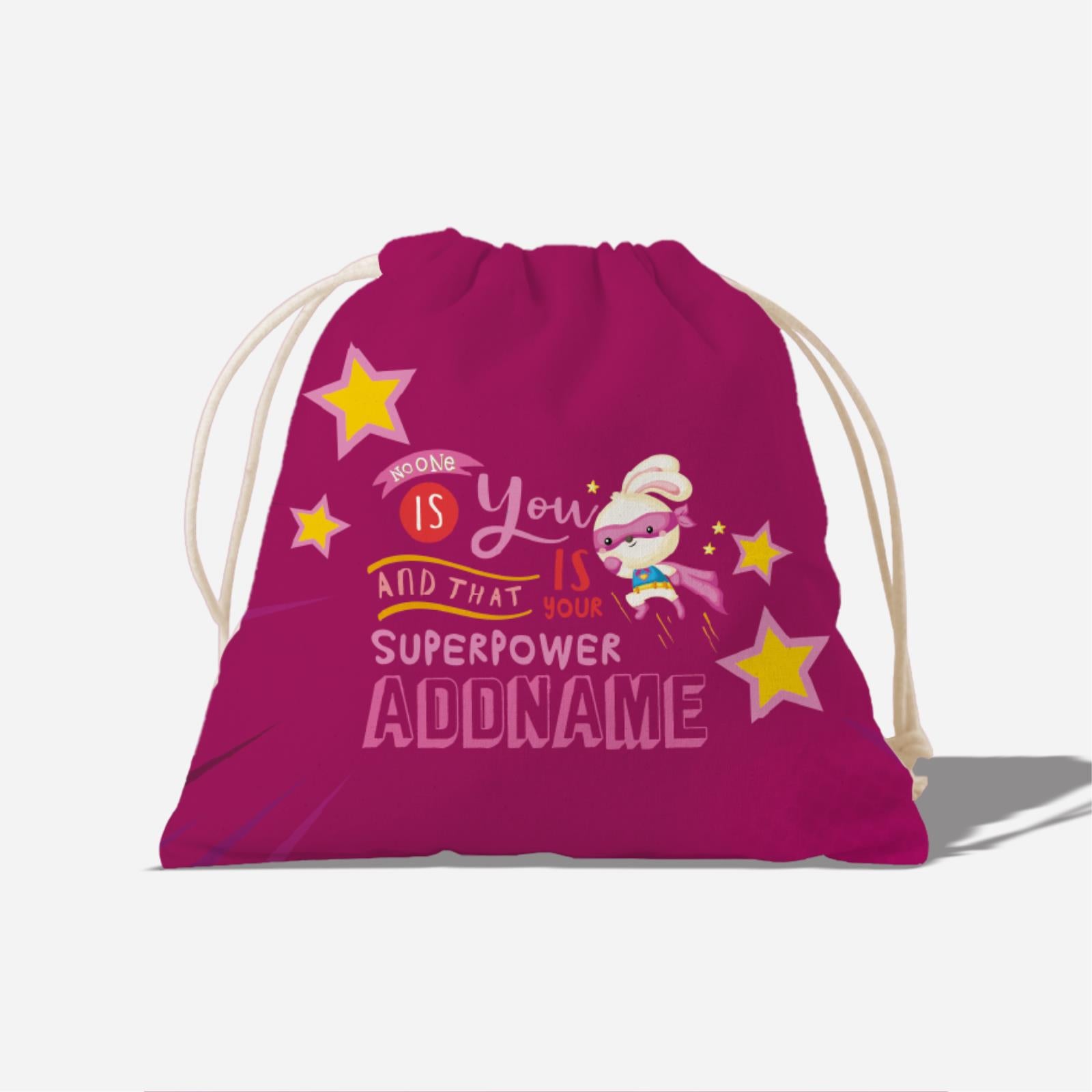 Children's Gift Series Full Print Satchel - No One Is You And That Is Your Superpower Pink