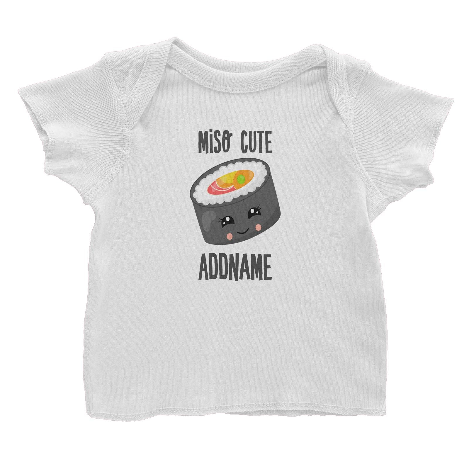 Miso Cute Sushi Circle Roll Addname Baby T-Shirt