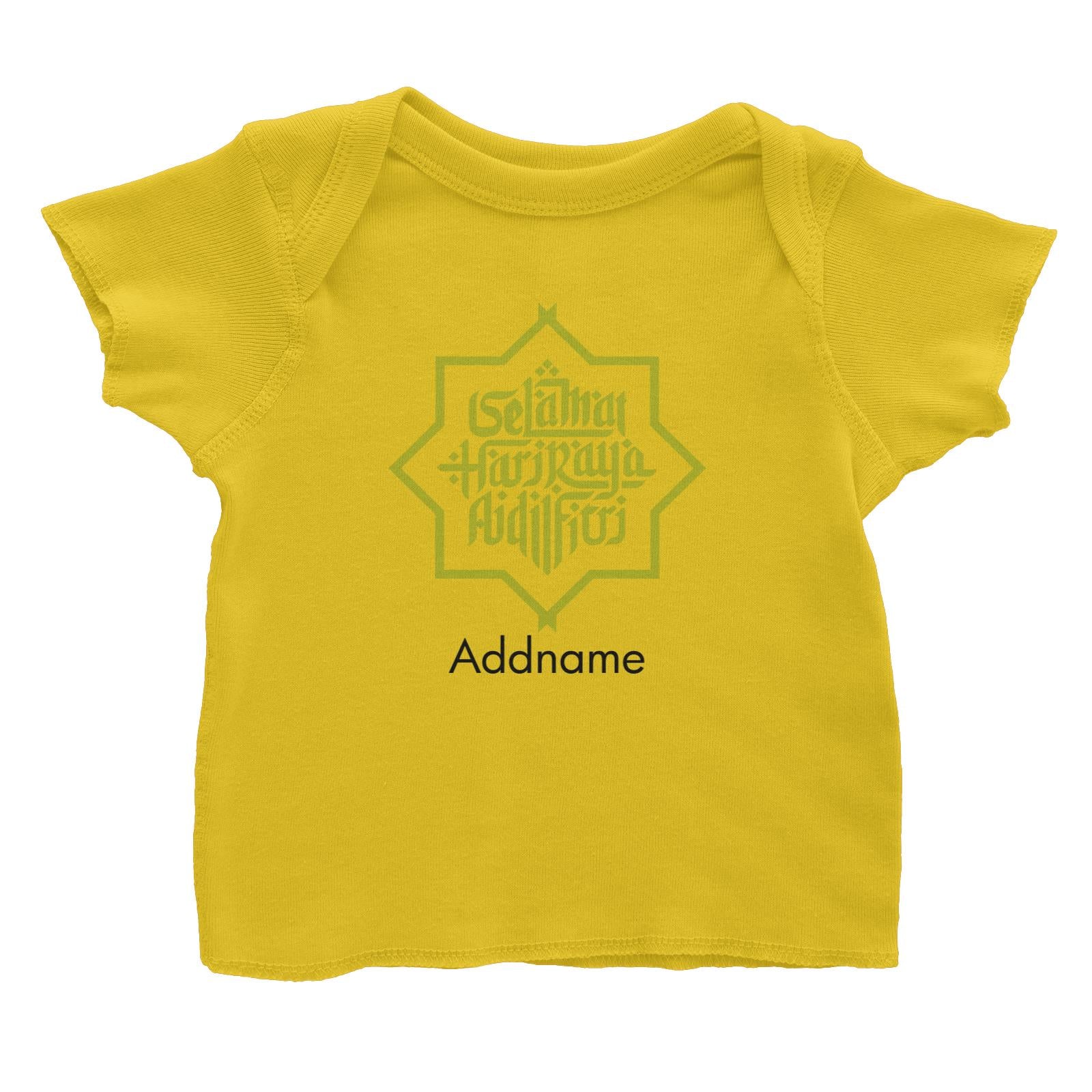 Selamat Hari Raya Aidilfitri Jawi Typography Baby T-Shirt