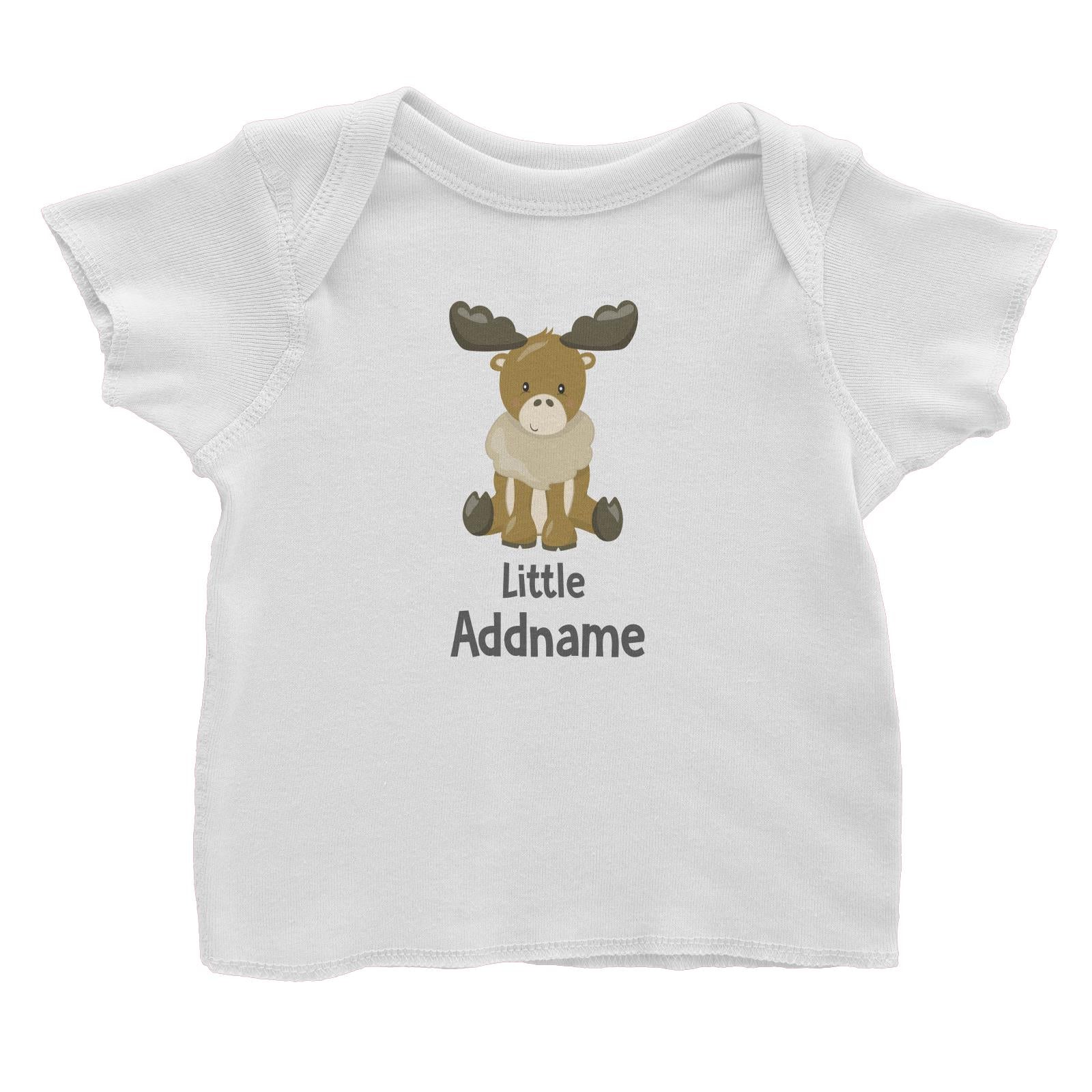 Arctic Animals Little Moose Addname Baby T-Shirt
