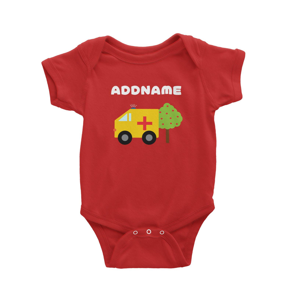 Transportation Ambulance Addname Baby Romper
