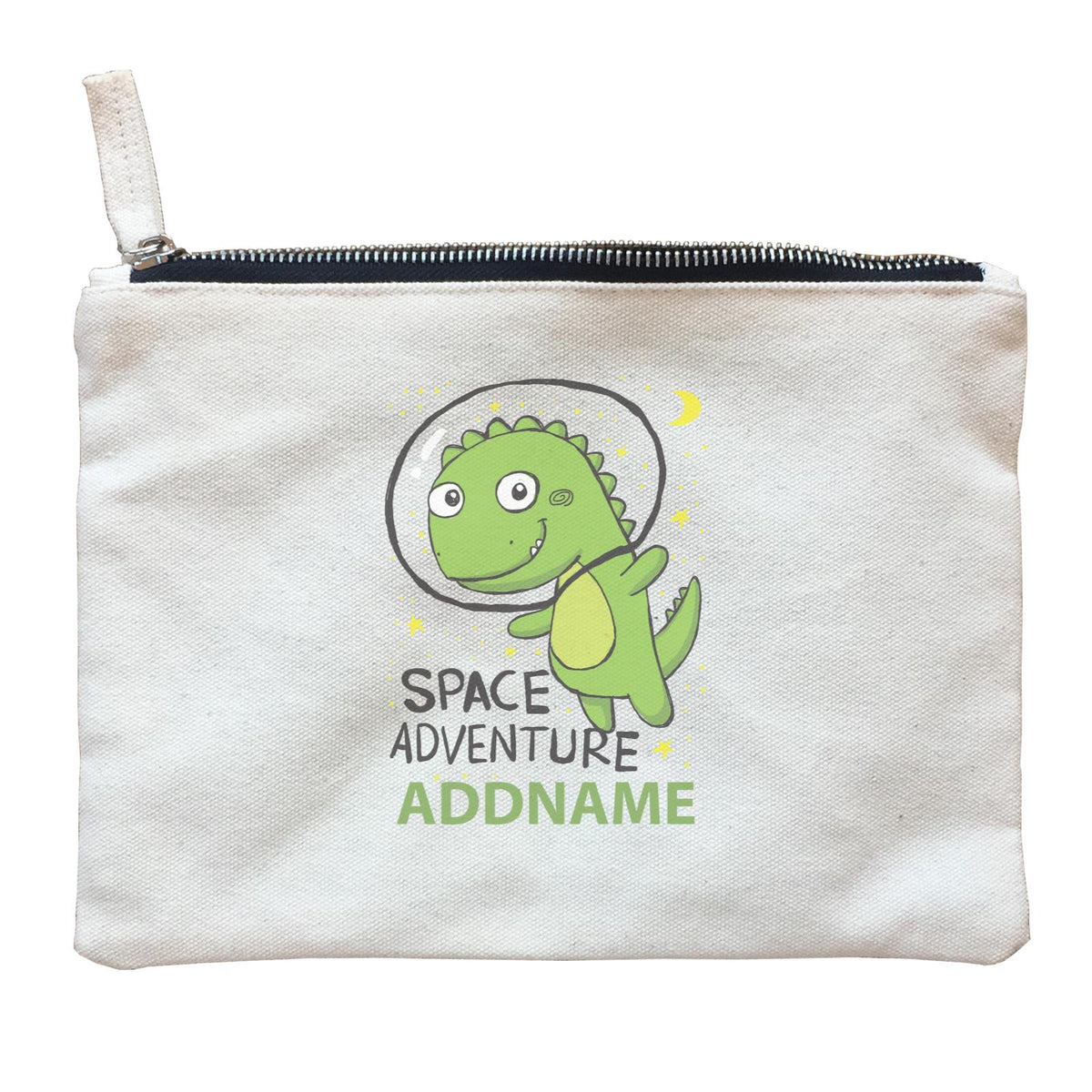 Cool Cute Dinosaur Space Adventure Addname Zipper Pouch