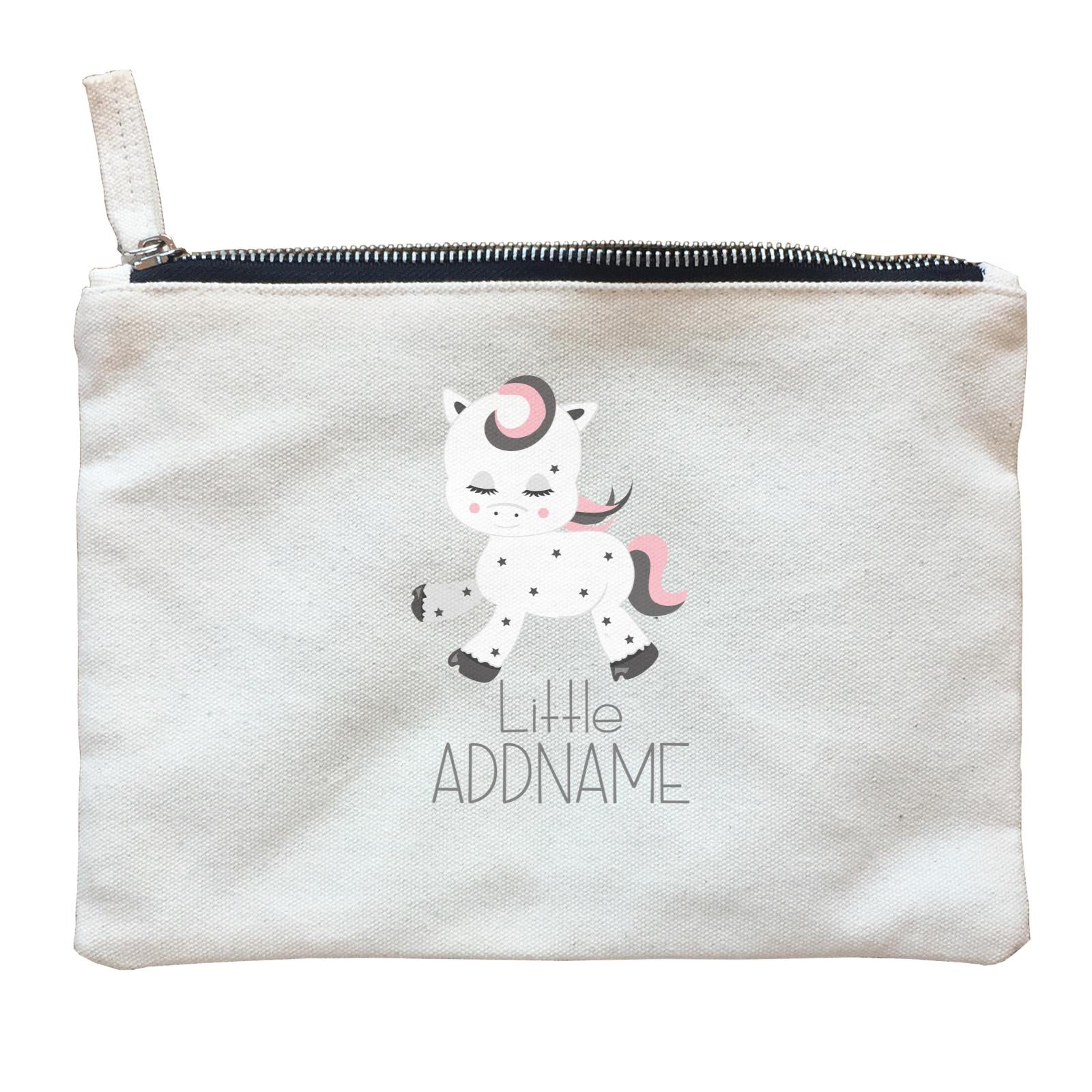 Nursery Animals Little Pony with Stars Addname Zipper Pouch