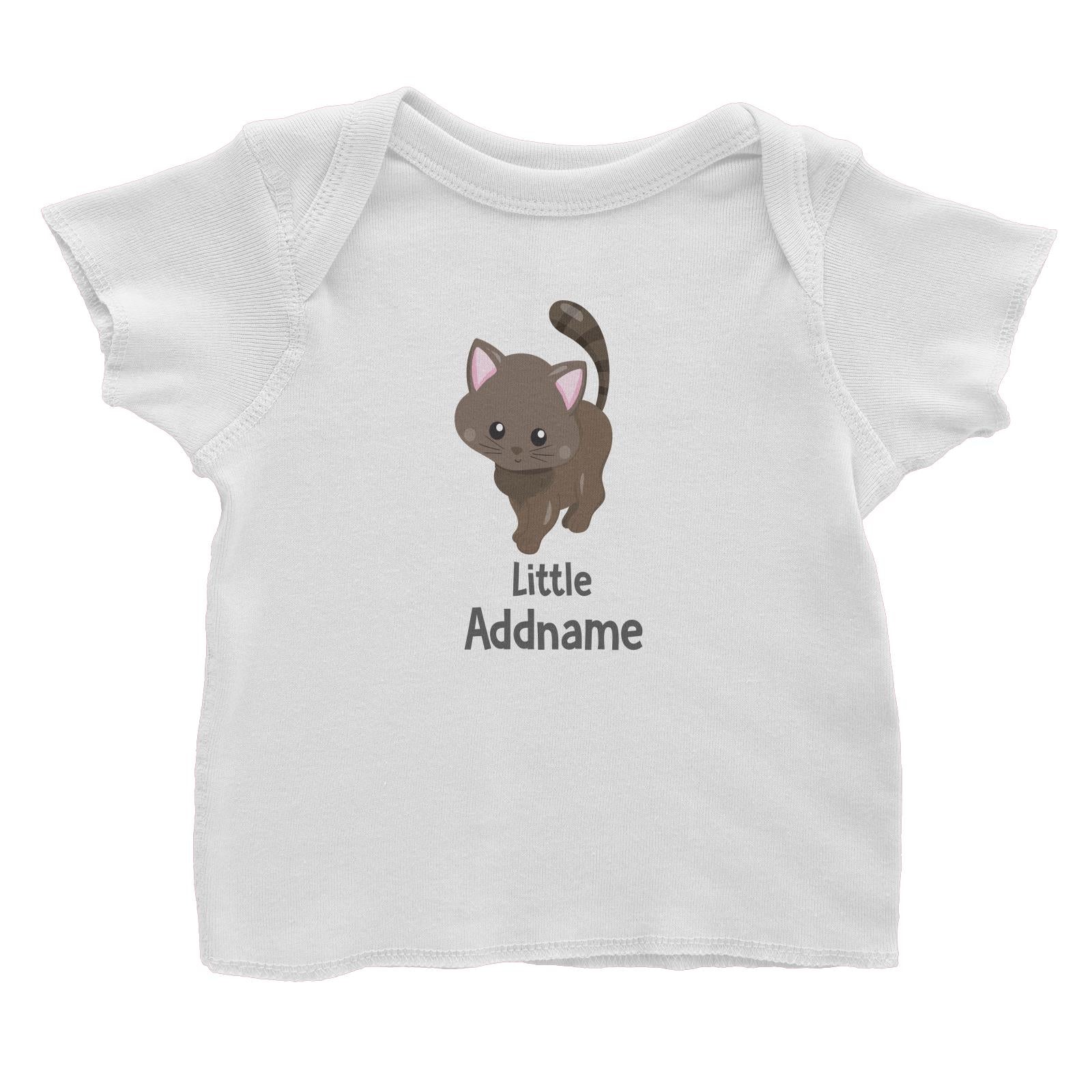 Adorable Cats Dark Brown Cat Little Addname Baby T-Shirt