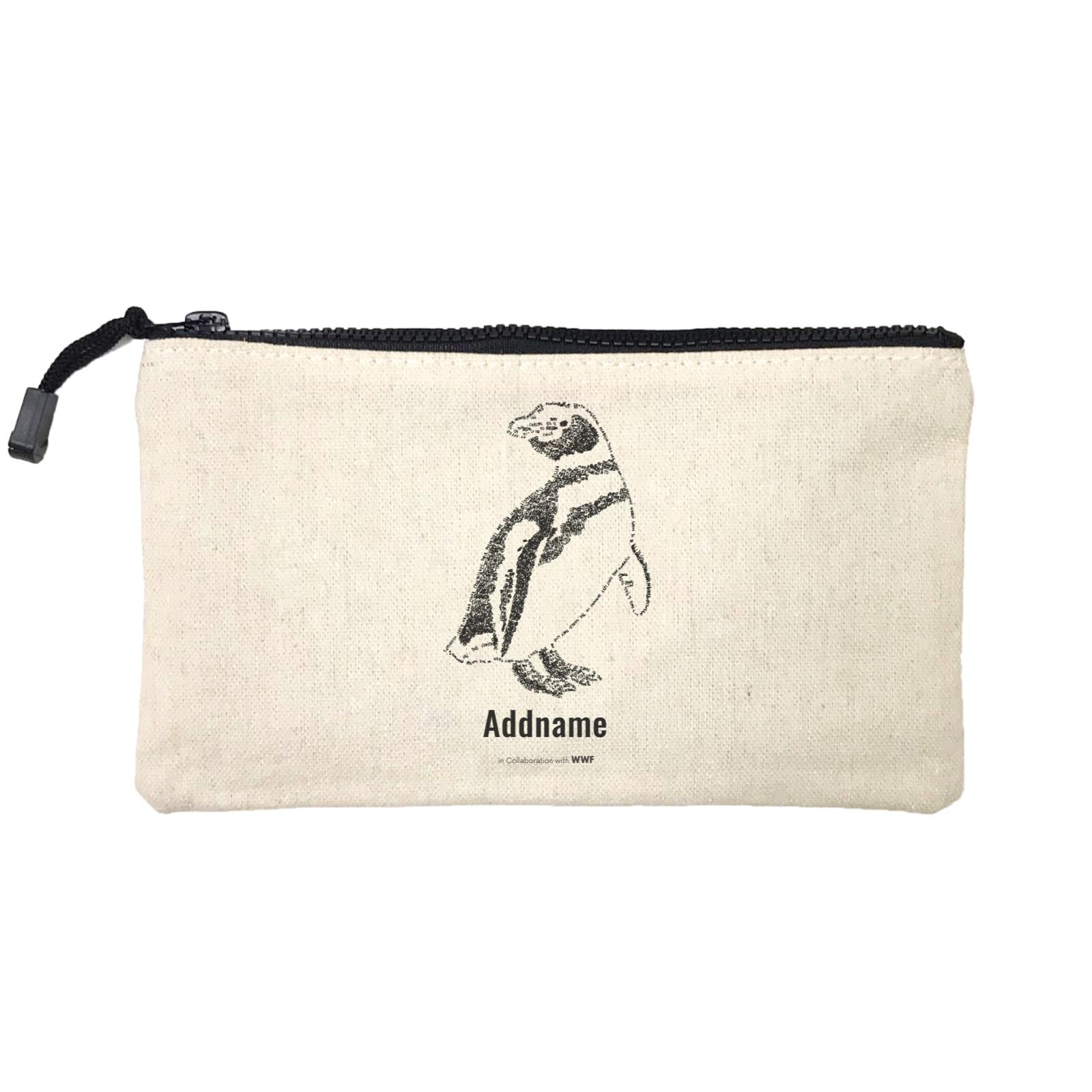 Hand Written Animals Magellanic Penguins By ArtC Addname Mini Accessories Stationery Pouch