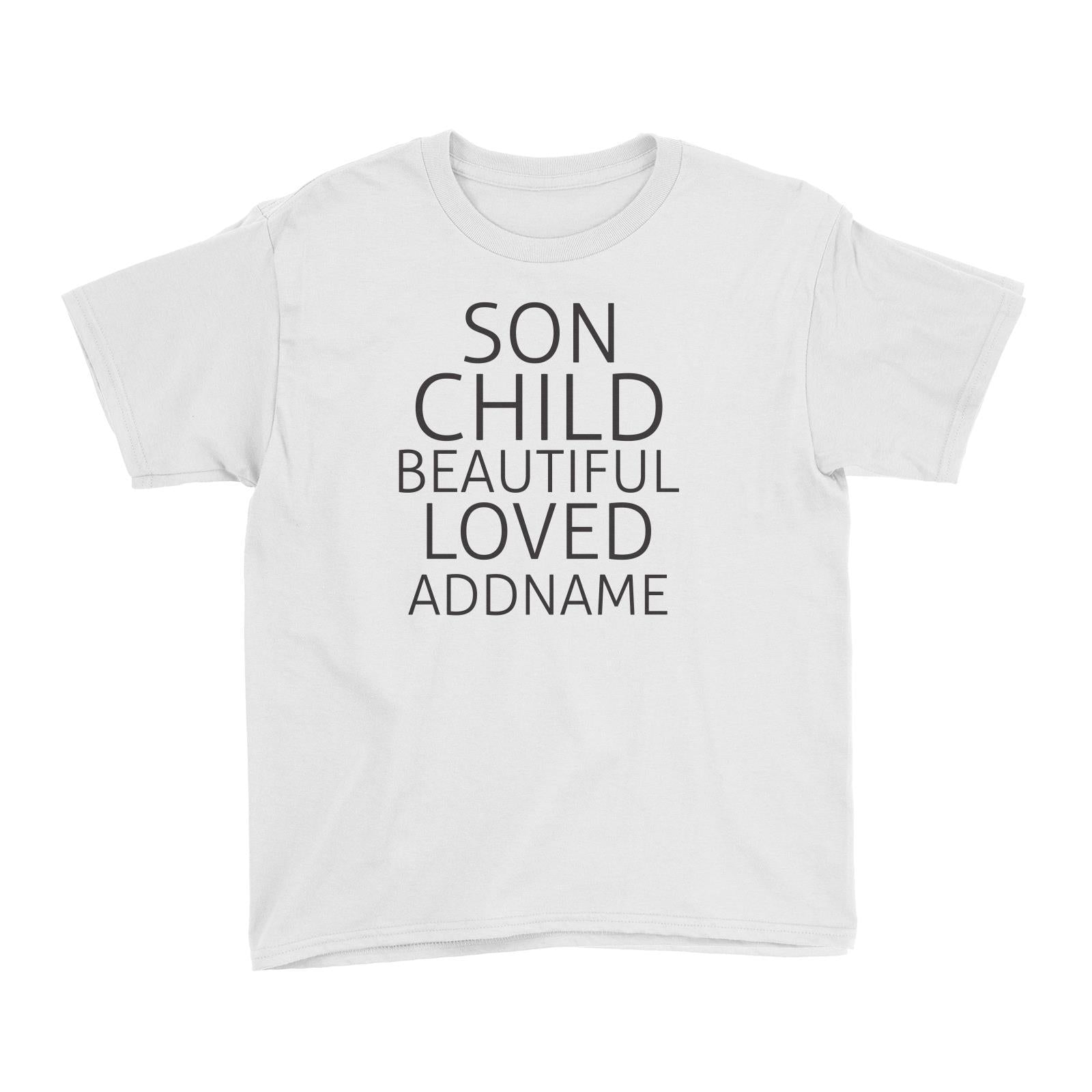 Son and Child Kid's T-Shirt Personalizable Designs Matching Family Simple