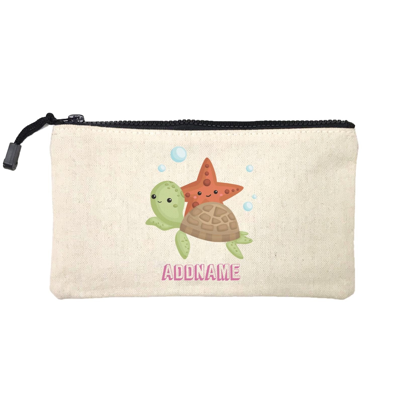 Birthday Mermaid Turtle And Starfish Addname Mini Accessories Stationery Pouch