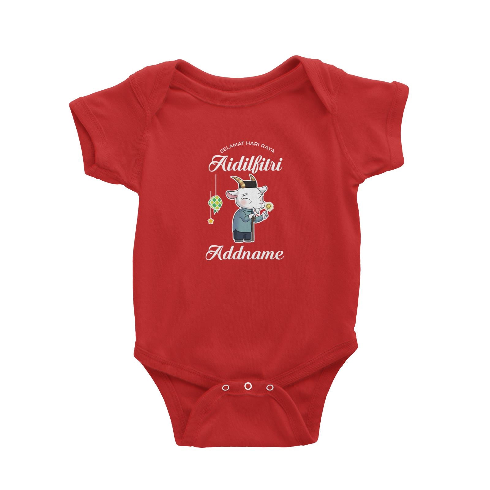Raya Cute Animals Grandpa Lamb Wishes Selamat Hari Raya Aidilfitri Baby Romper