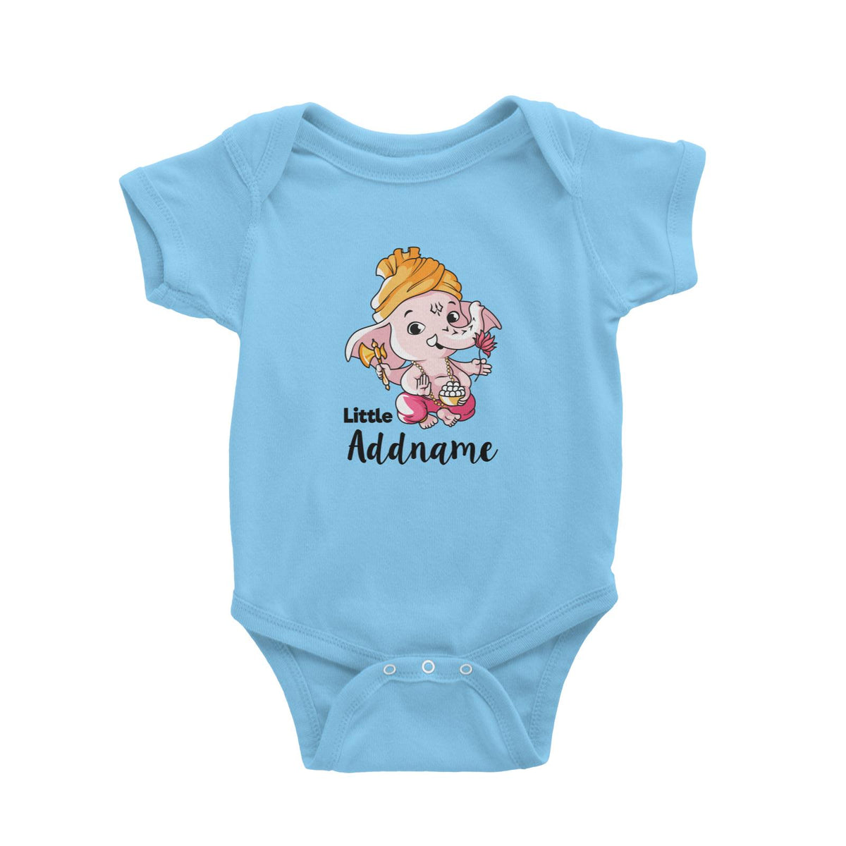 Cute Ganesha Little Addname Baby Romper