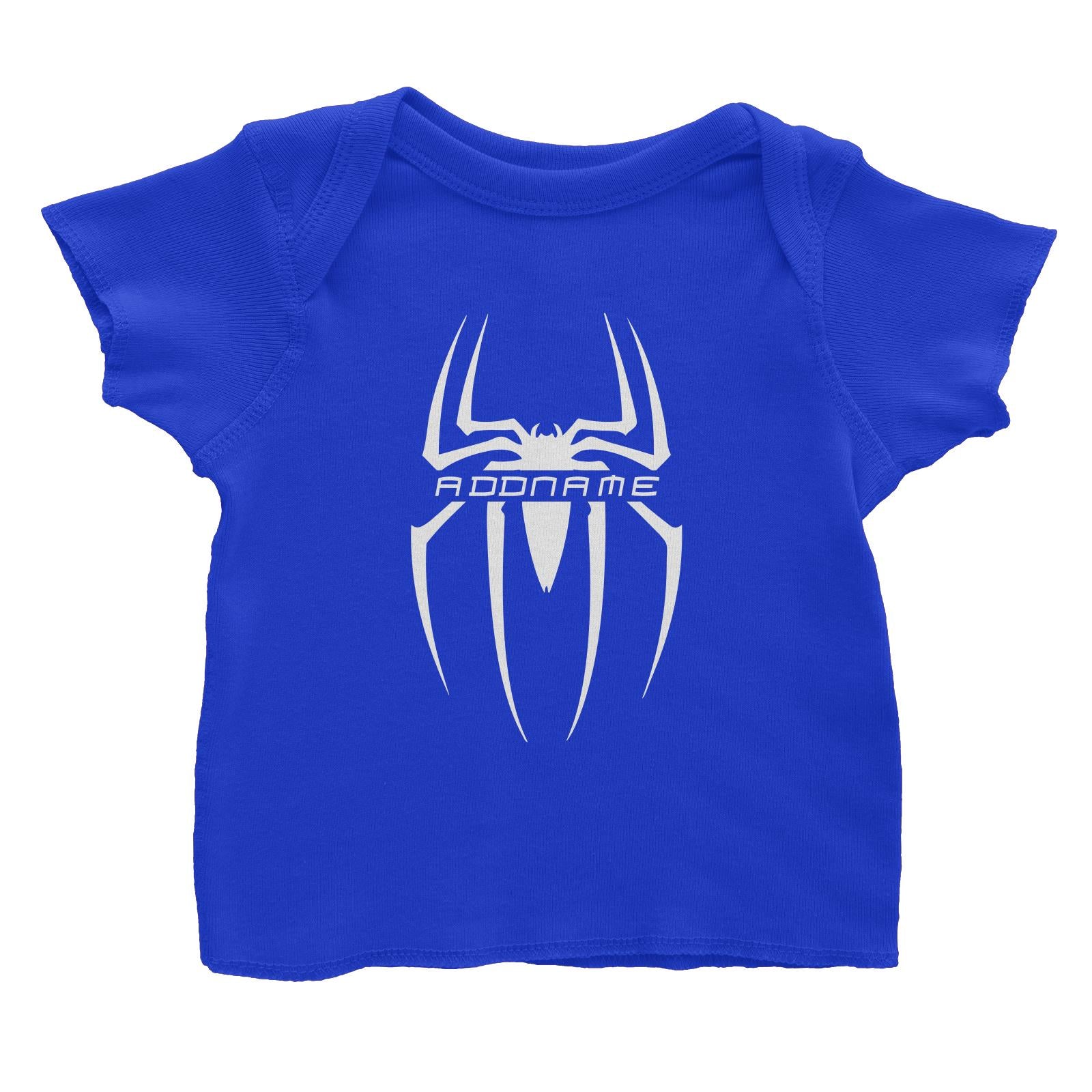 Superhero Spiderman Addname Baby T-Shirt  Matching Family Personalizable Designs