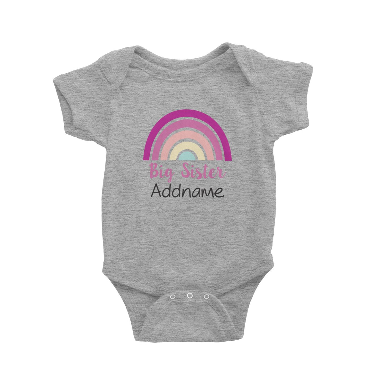 Colourful Rainbow Big Sister Baby Romper