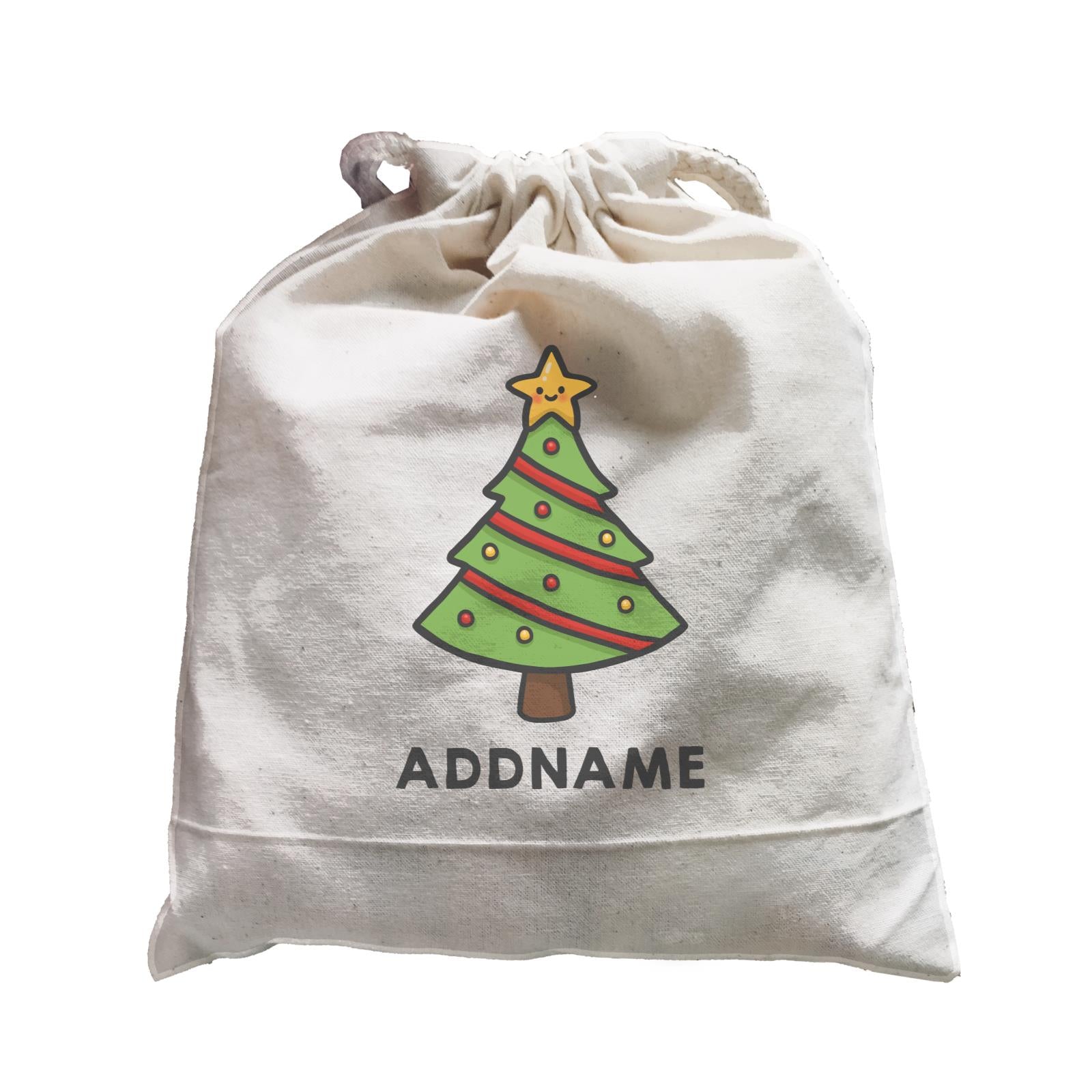 Xmas Cute Xmas Tree Addname Satchel
