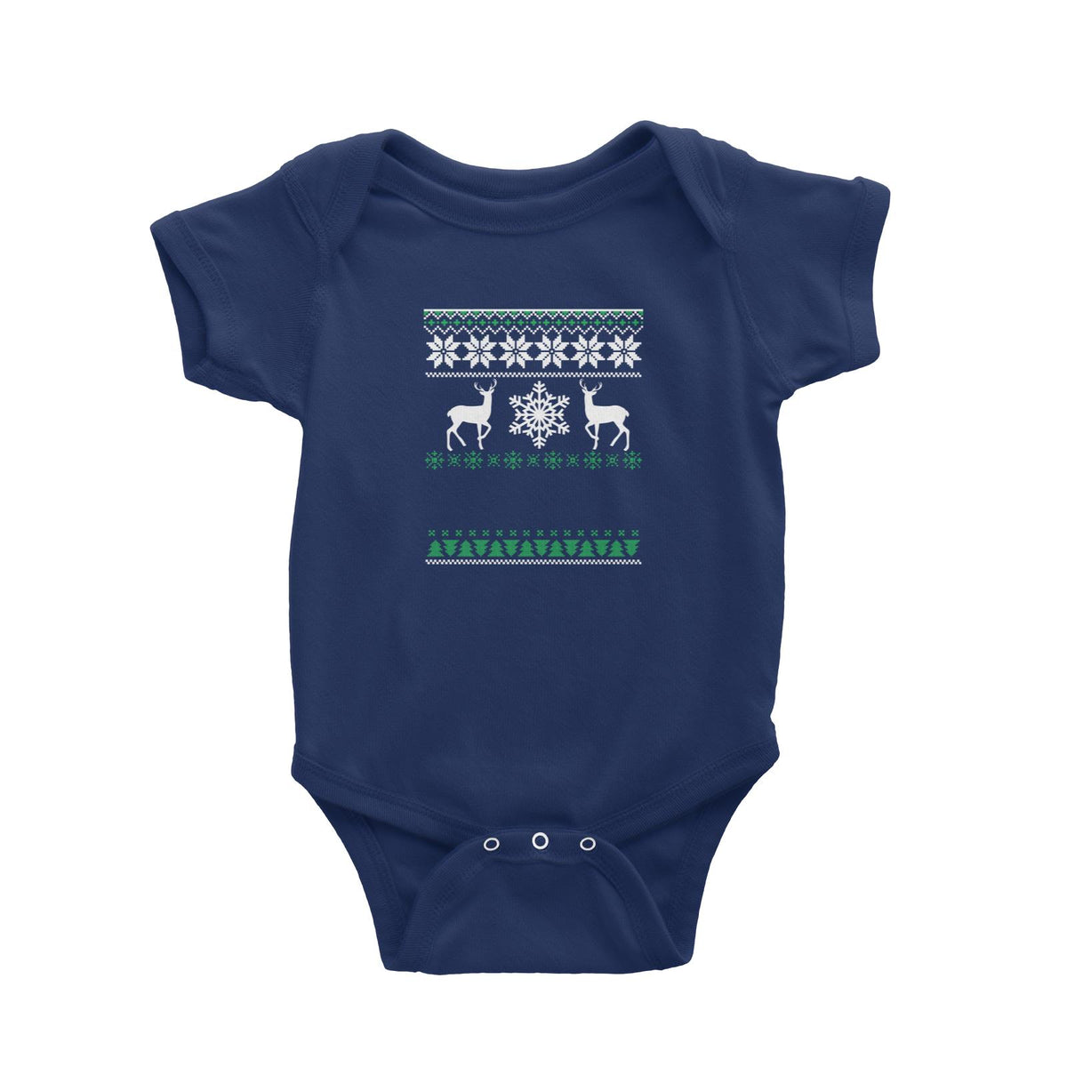 Christmas Series Sweater with Deer Baby Romper