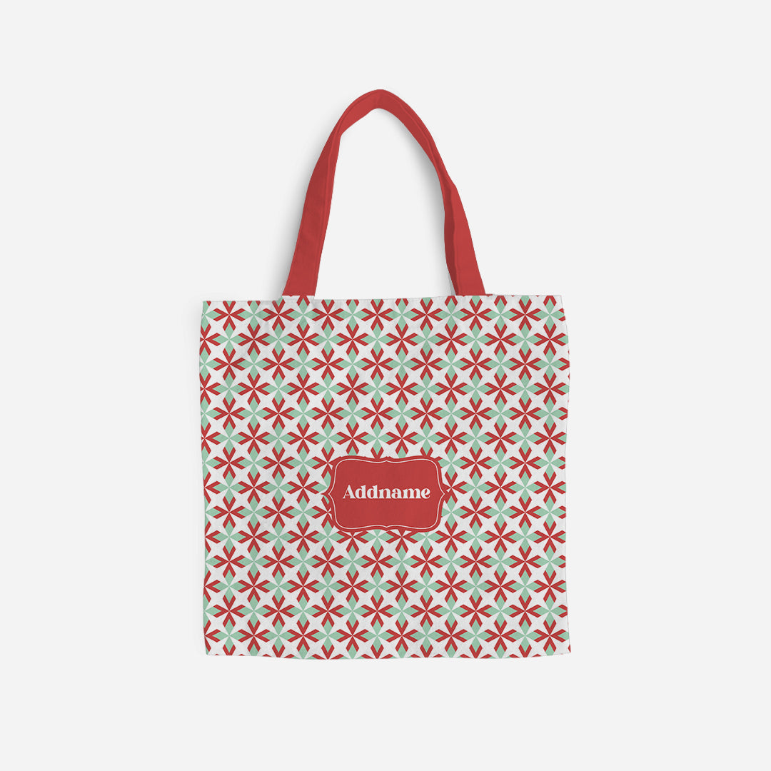 Ixora Series Full Print Canvas Bag - Red